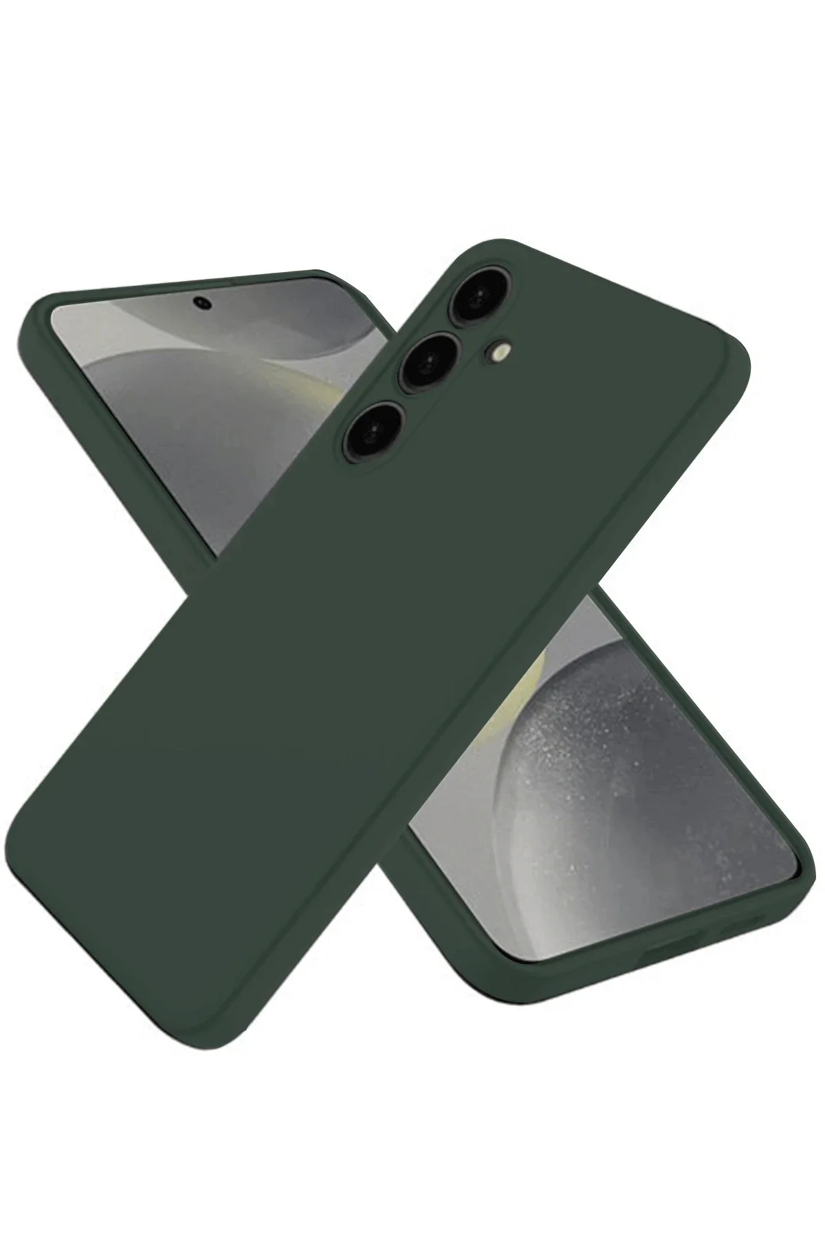 Newface Samsung Galaxy A56 Kılıf Nano İçi Kadife Silikon - Koyu Yeşil