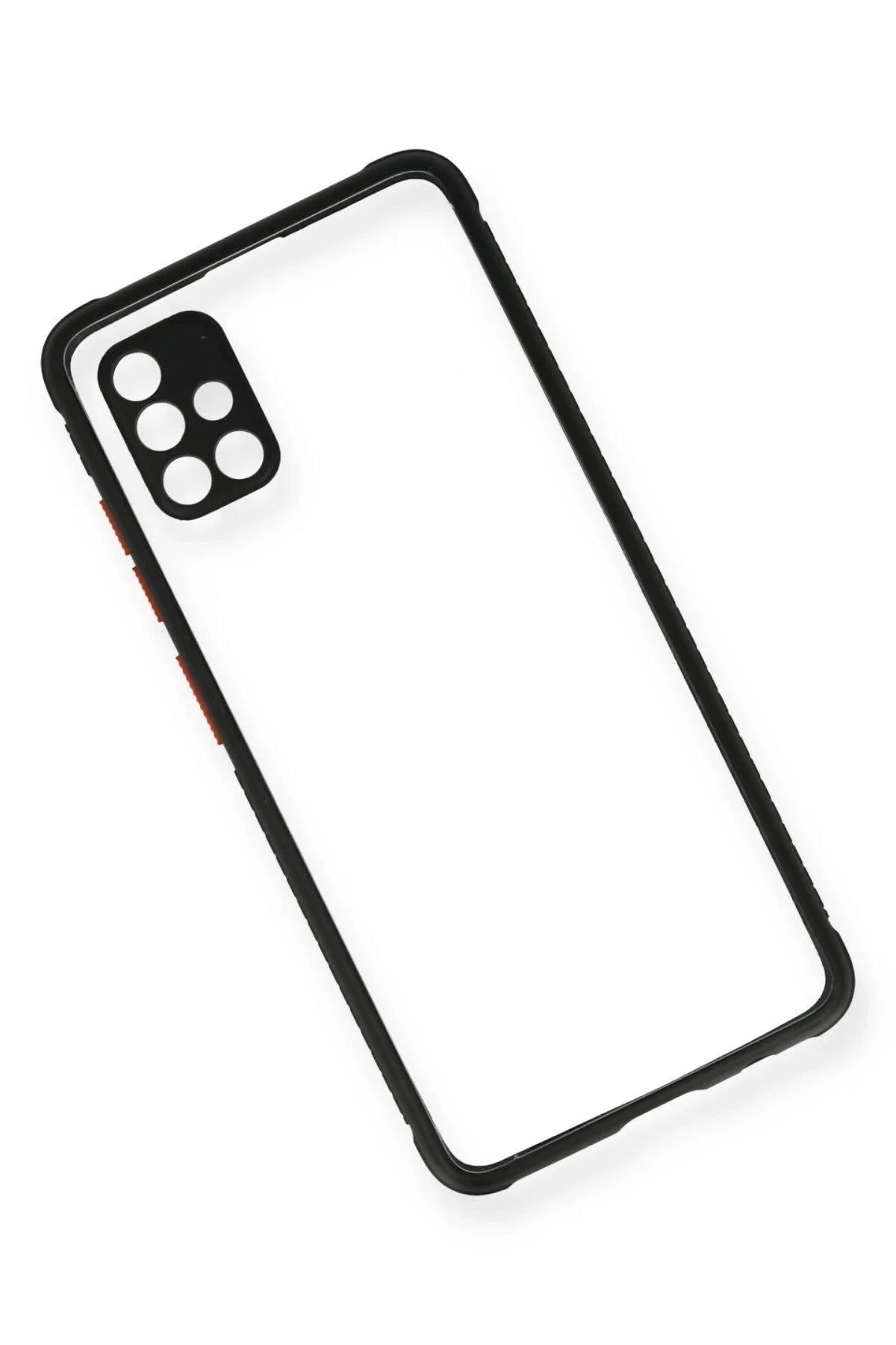 Newface Samsung Galaxy A71 Kılıf Miami Şeffaf Silikon - Siyah