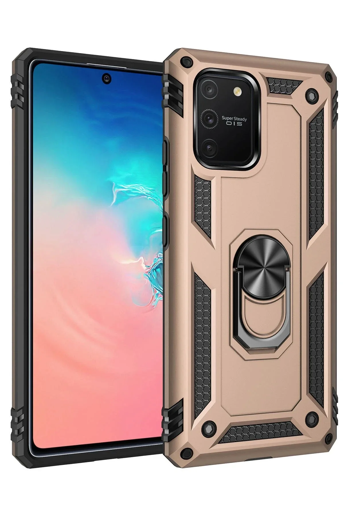 Newface Samsung Galaxy A91 / S10 Lite Kılıf Sofya Yüzüklü Silikon