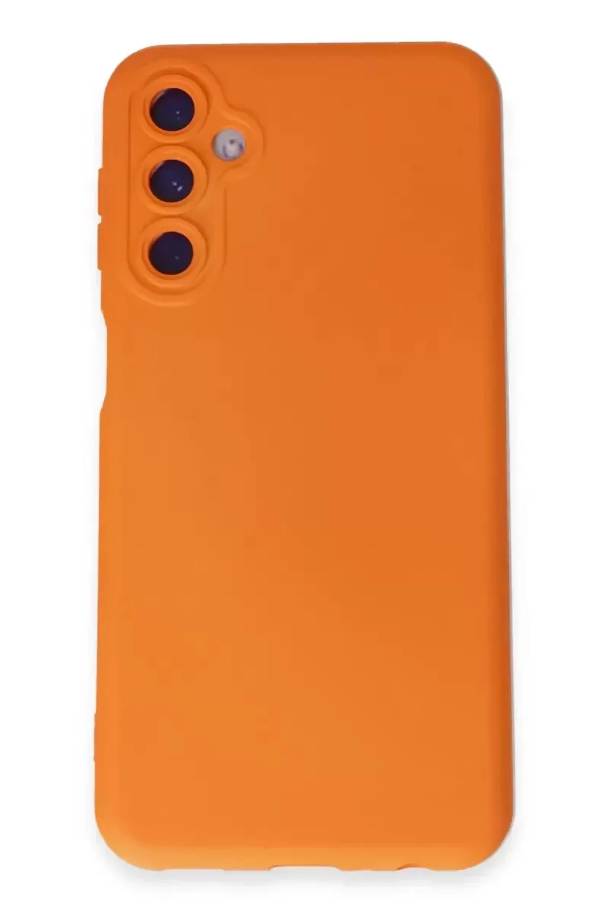 Newface Samsung Galaxy M14 5g Kılıf Nano İçi Kadife Silikon - Turuncu