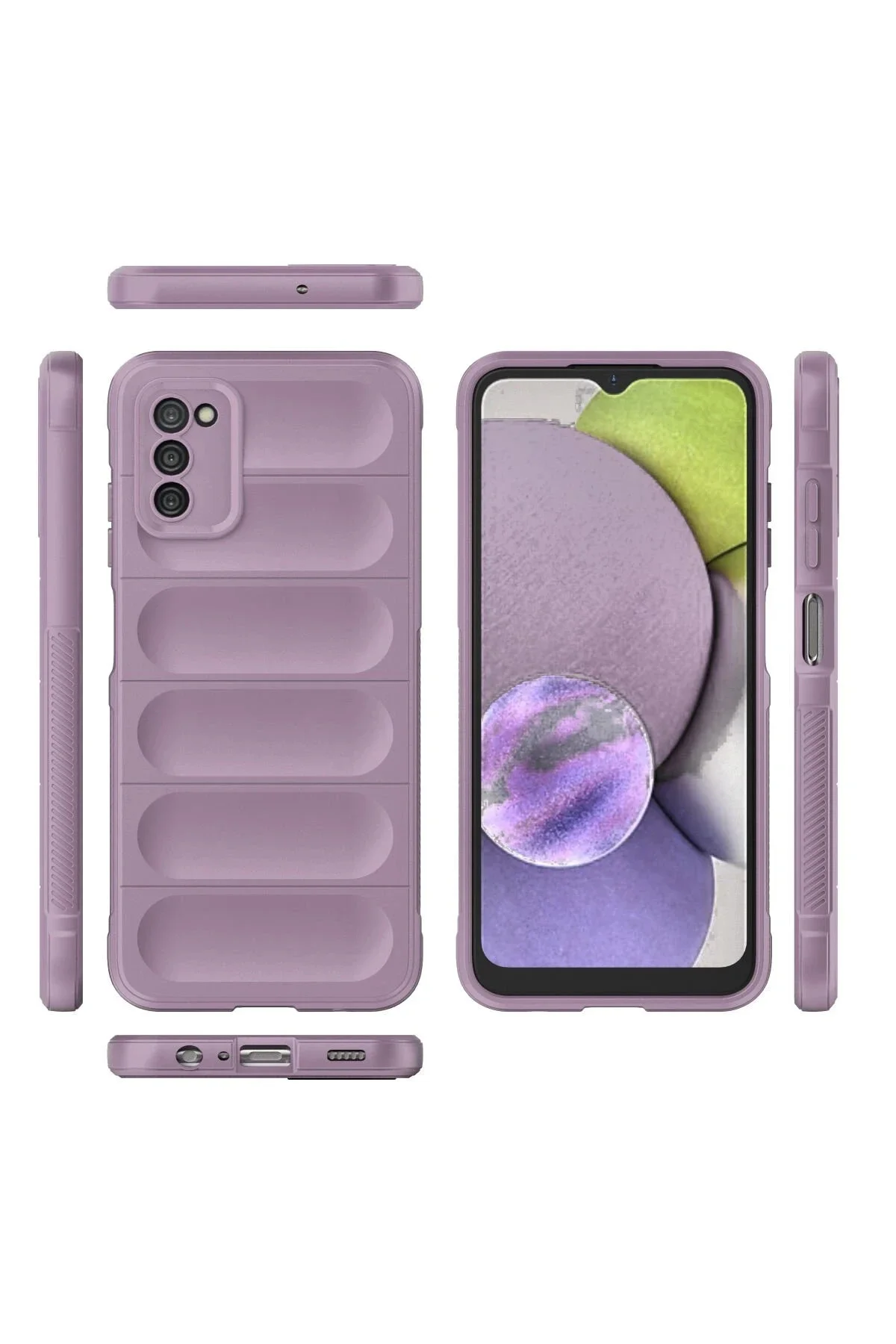 Newface Samsung Galaxy A03s Kılıf Optimum Silikon - Mor