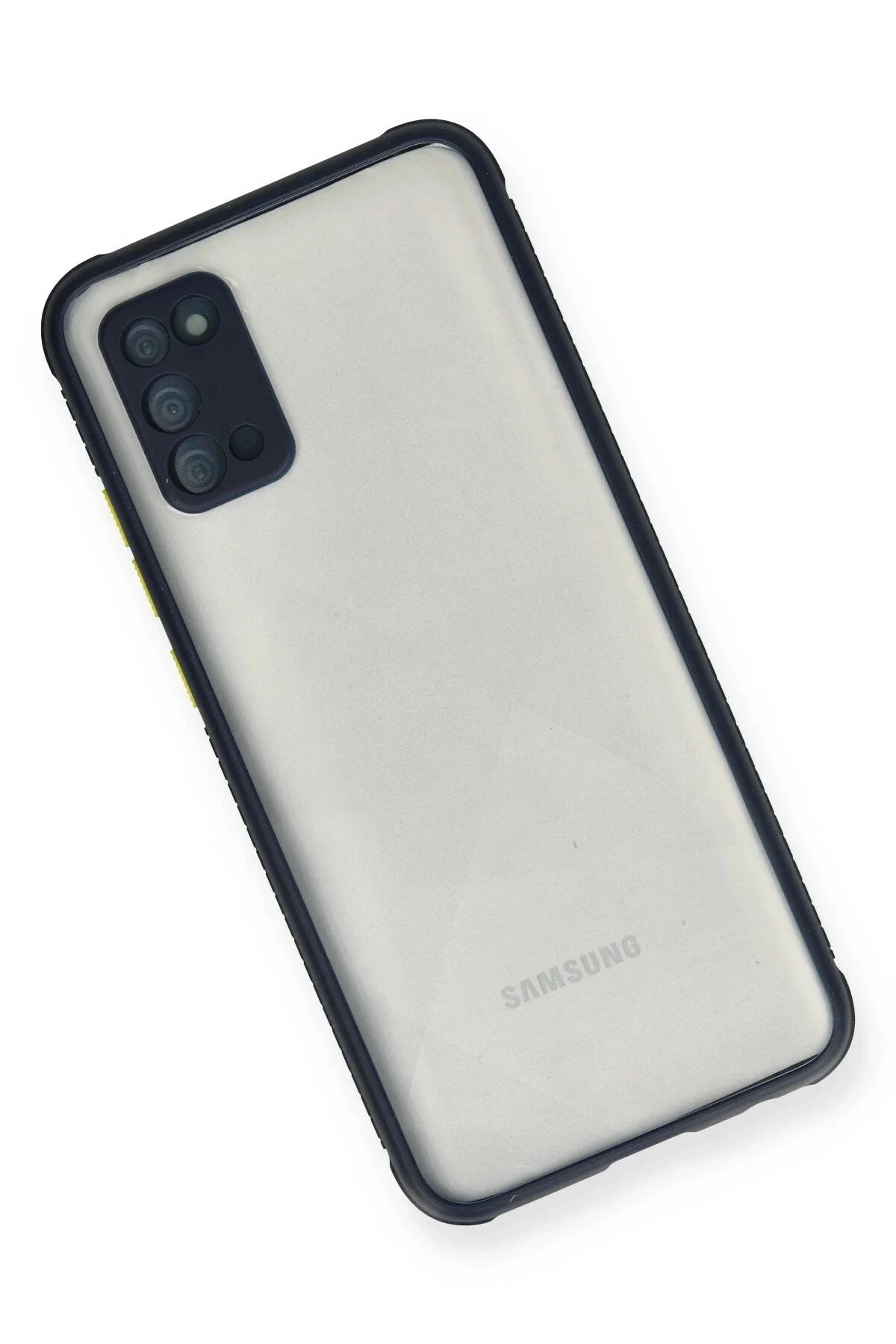 Newface Samsung Galaxy A02s Kılıf Miami Şeffaf Silikon - Lacivert