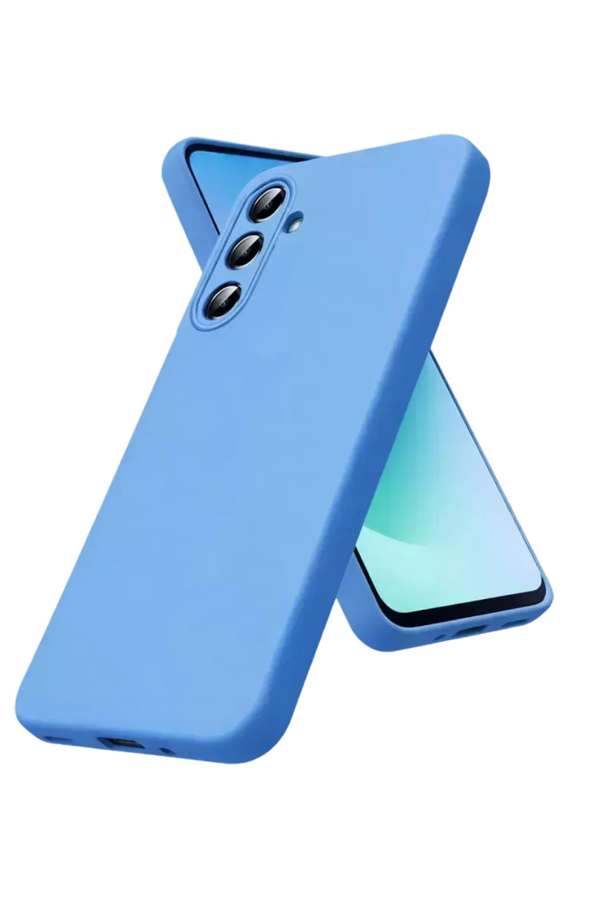 Newface Samsung Galaxy S26 Nano İçi Kadife Silikon - Mavi