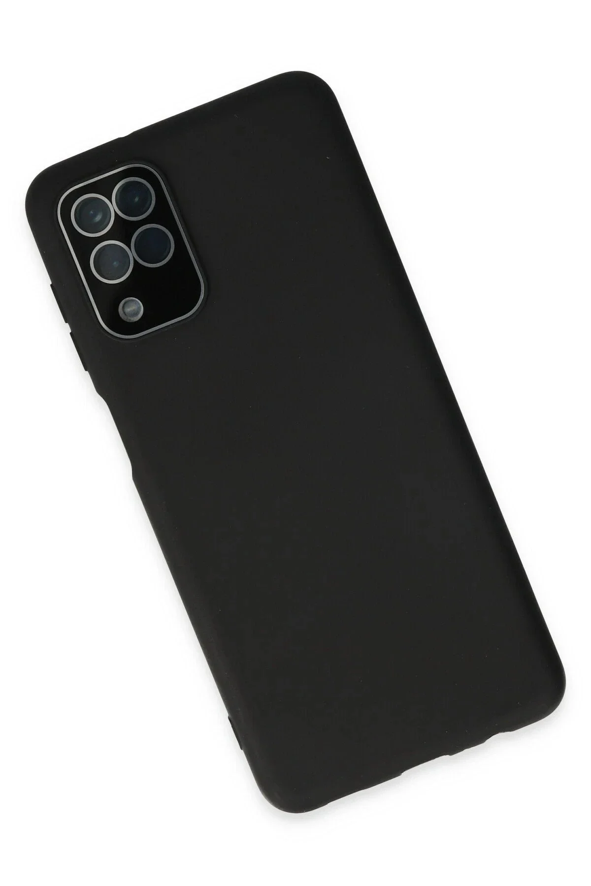 Newface Samsung Galaxy A22 Kılıf Lansman Glass Kapak - Siyah