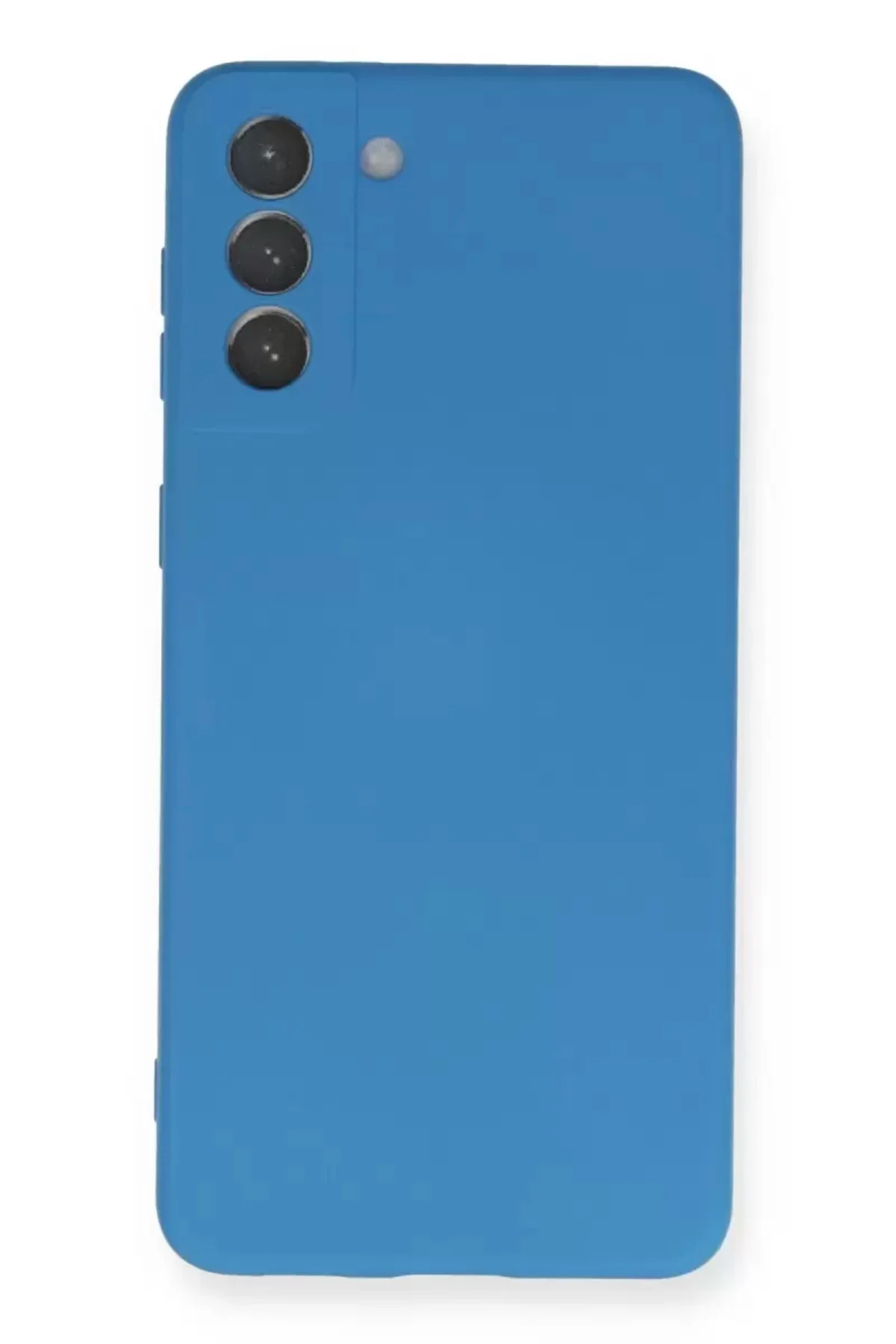 Newface Samsung Galaxy S21 Plus Kılıf Nano İçi Kadife Silikon - Mavi