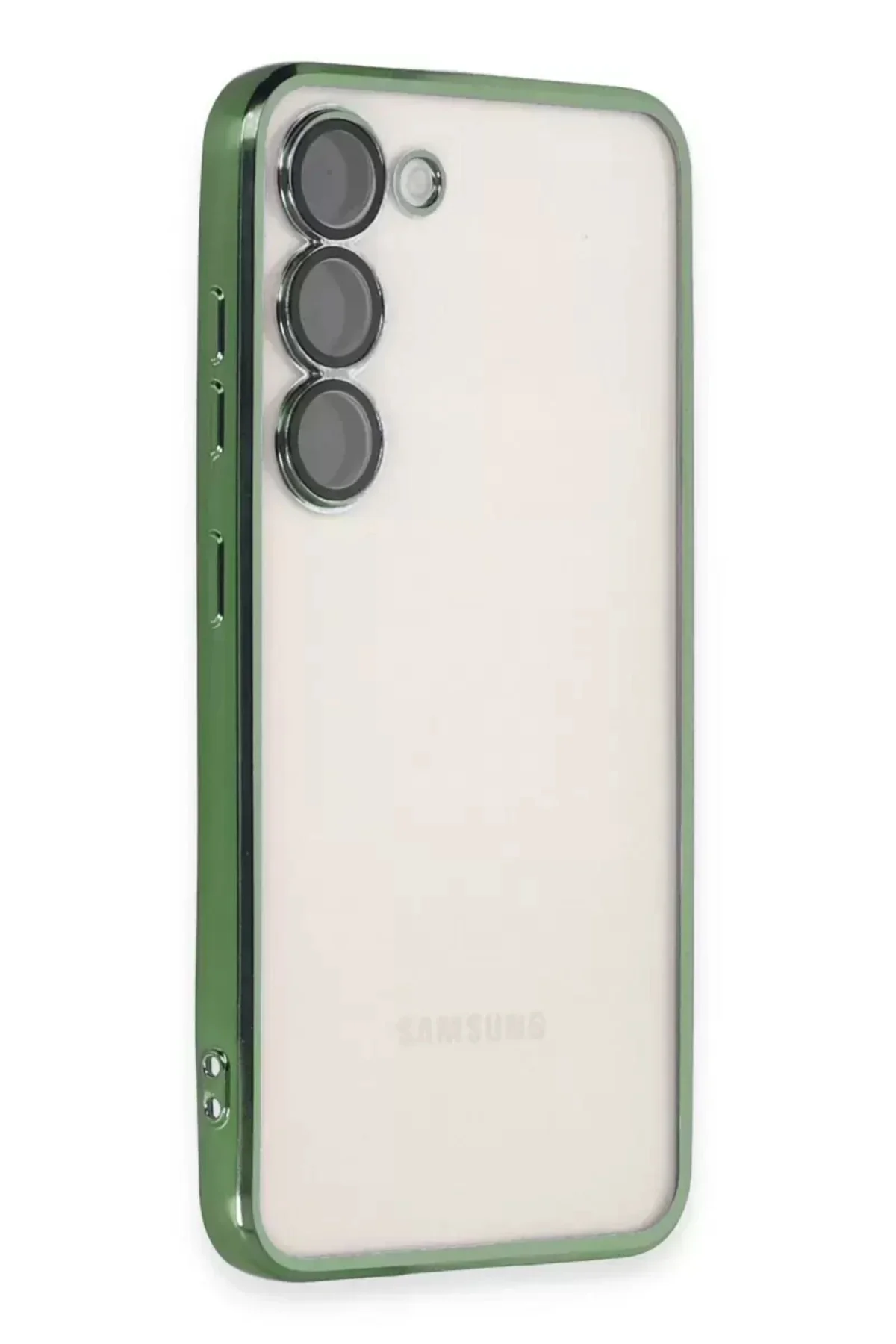Newface Samsung Galaxy S24 Kılıf Razer Lensli Silikon - Yeşil