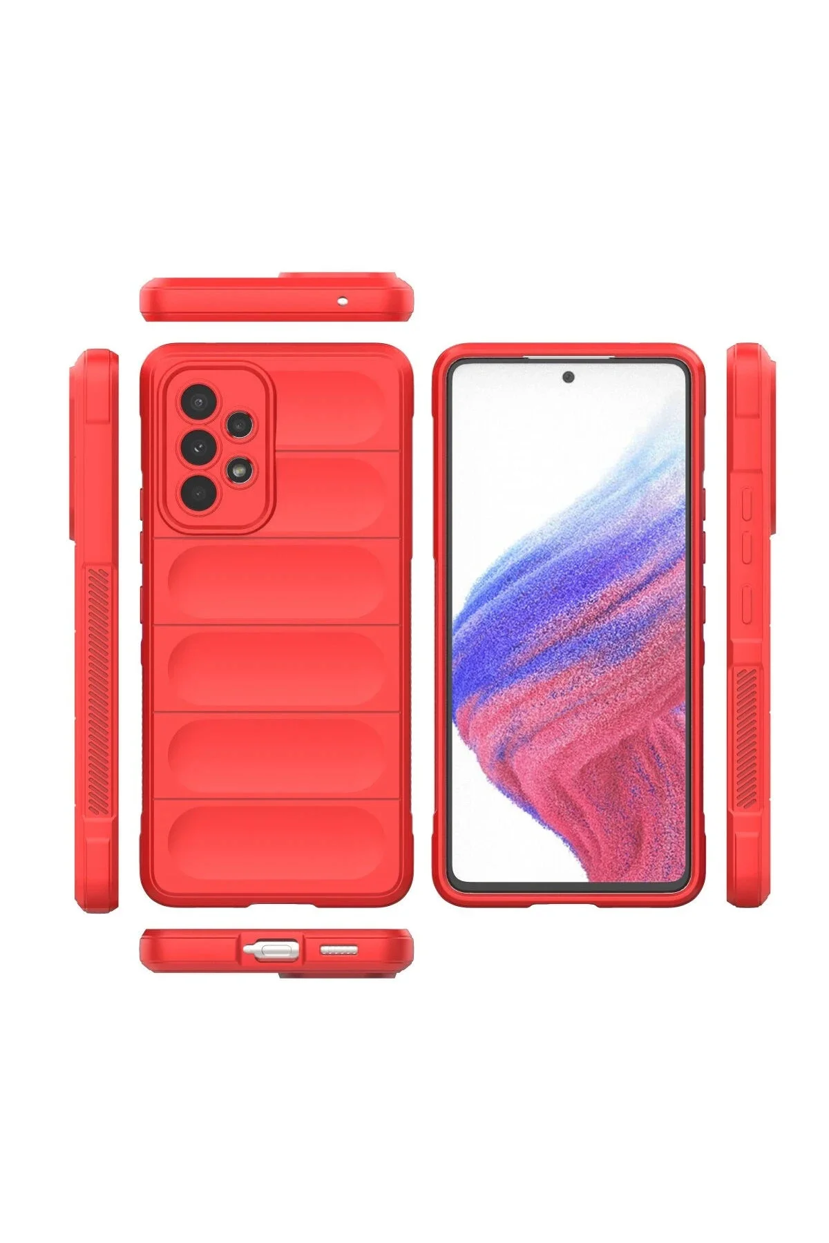 Newface Samsung Galaxy A73 5g Kılıf Optimum Silikon - Kırmızı