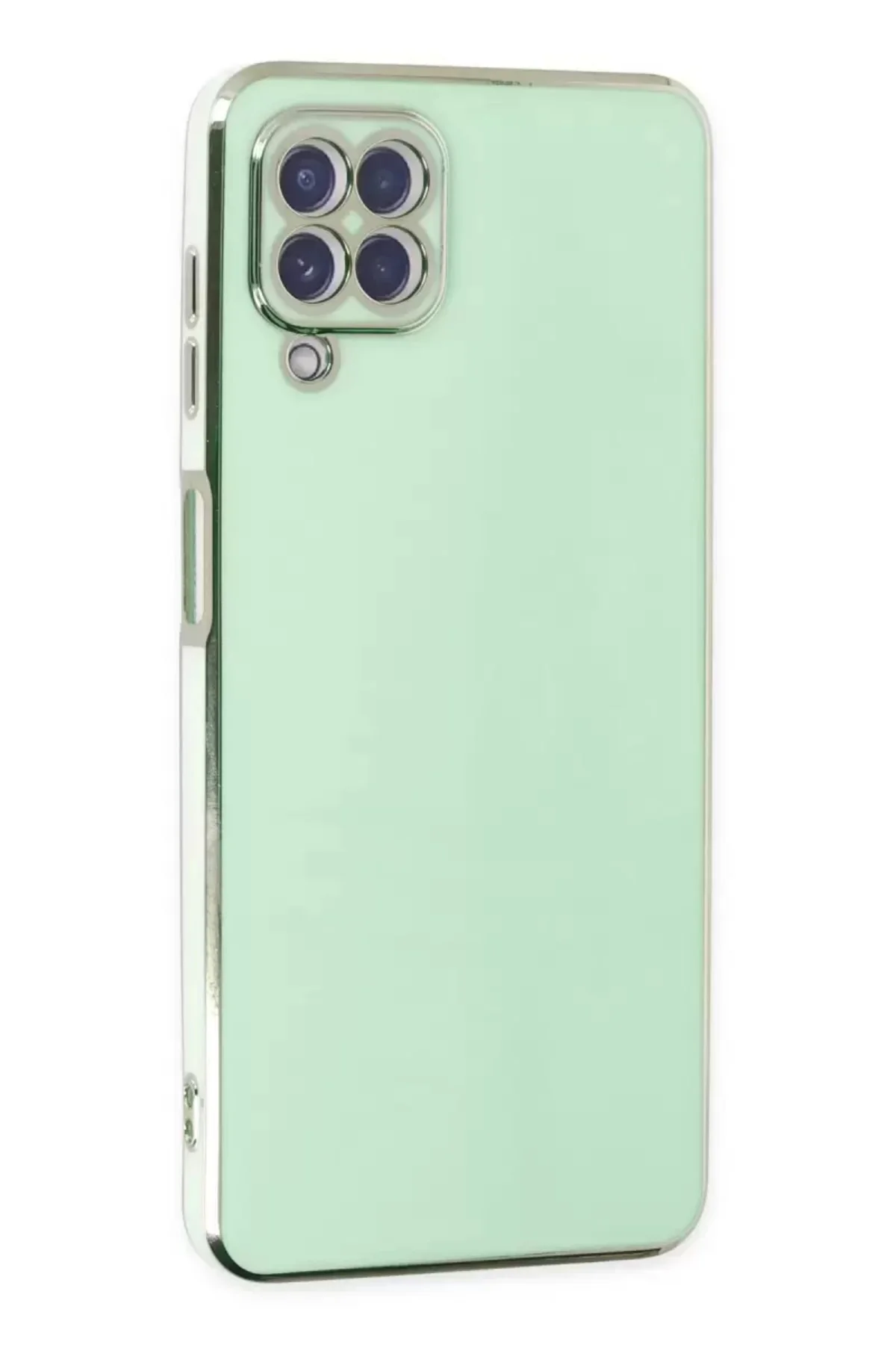 Newface Samsung Galaxy A22 Kılıf Volet Silikon - Açık Yeşil