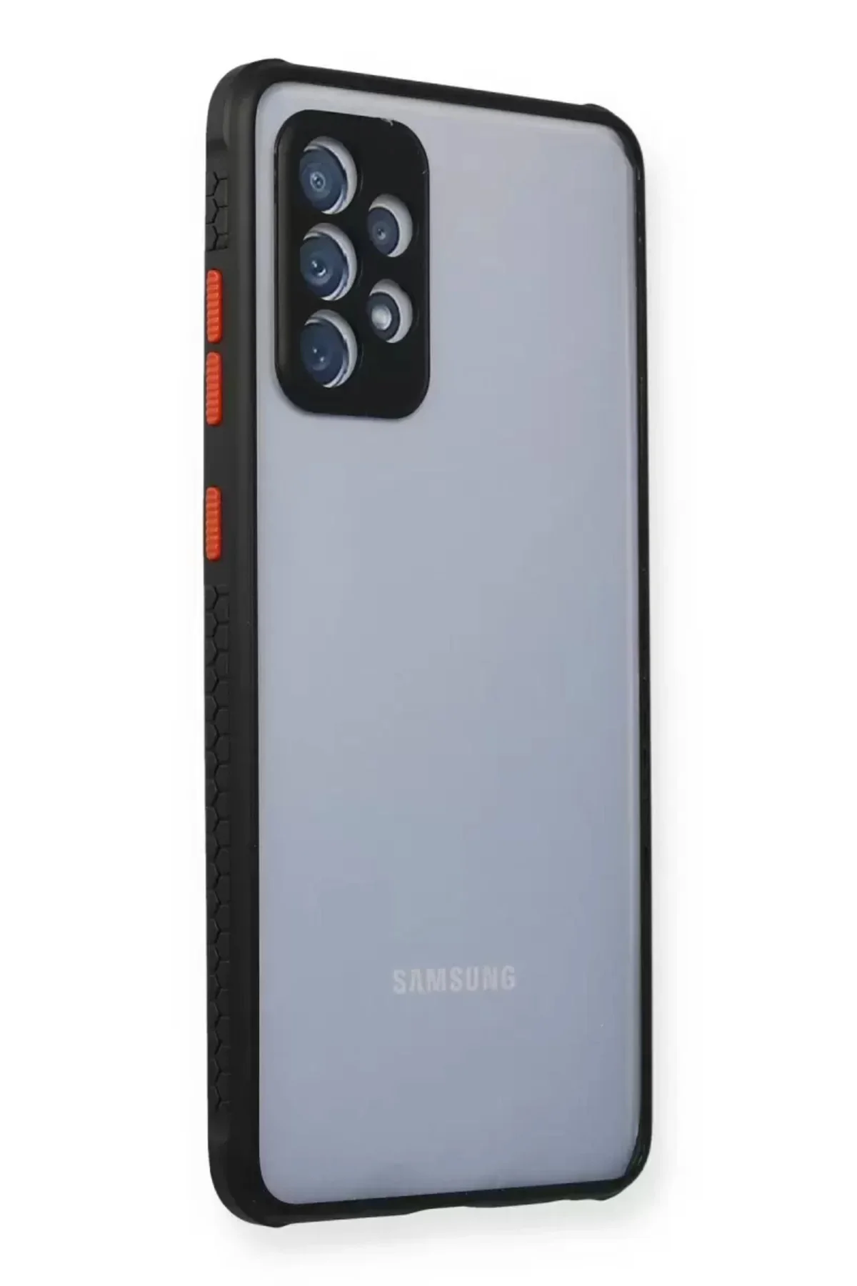 Newface Samsung Galaxy A72 Kılıf Miami Şeffaf Silikon - Siyah