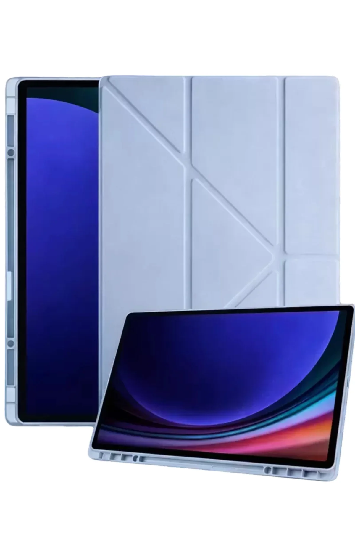 Newface Samsung Galaxy Tab A11 Plus Kalemlikli Mars Tablet Kılıfı - Mavi