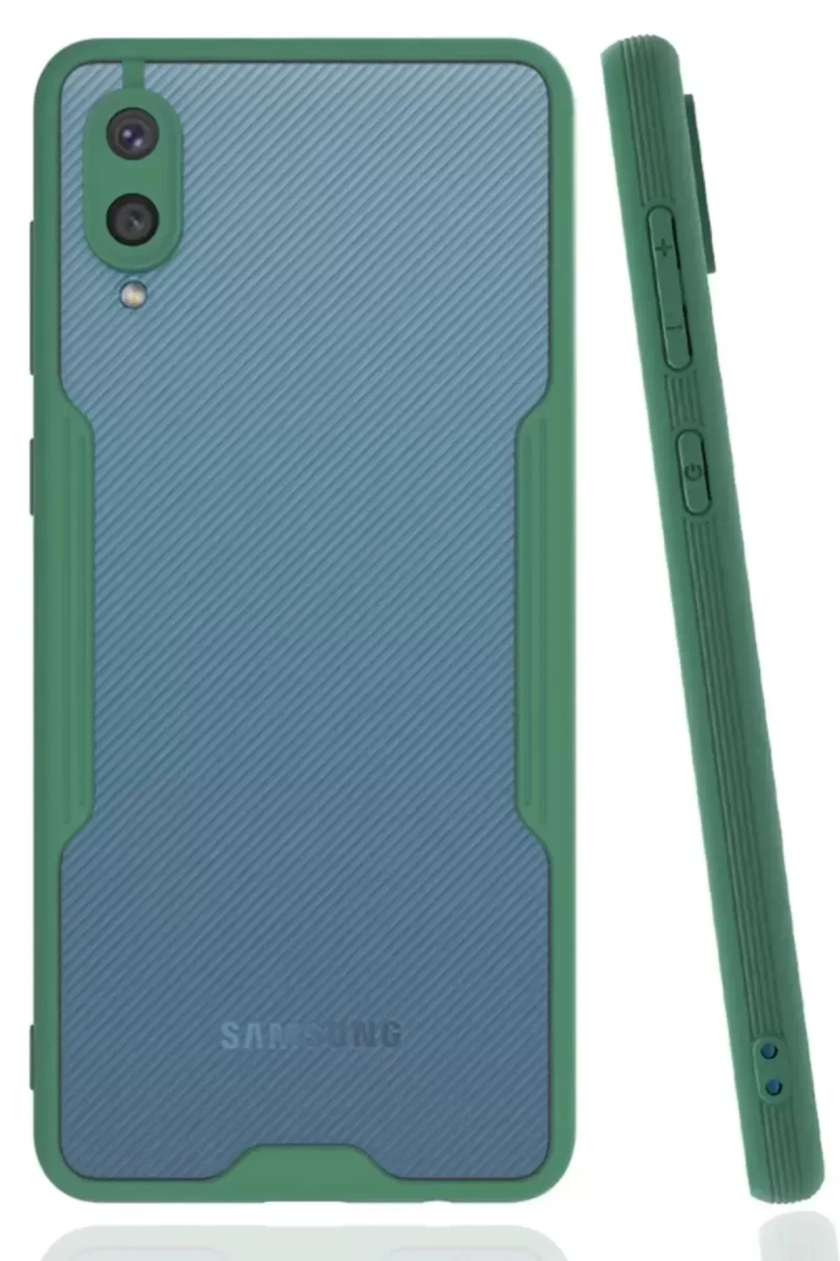 Newface Samsung Galaxy A02 Kılıf Platin Silikon - Yeşil
