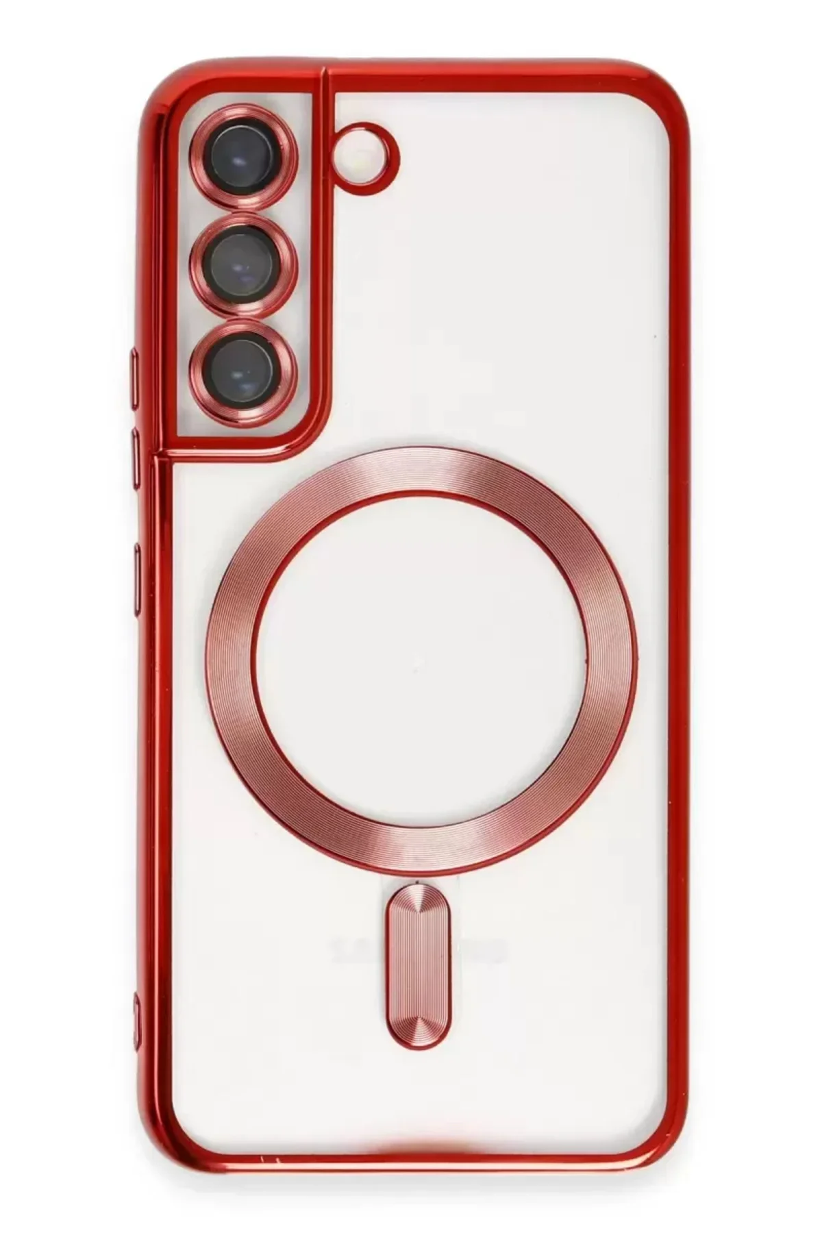 Newface Samsung Galaxy S22 Kılıf Kross Magneticsafe Kapak - Kırmı