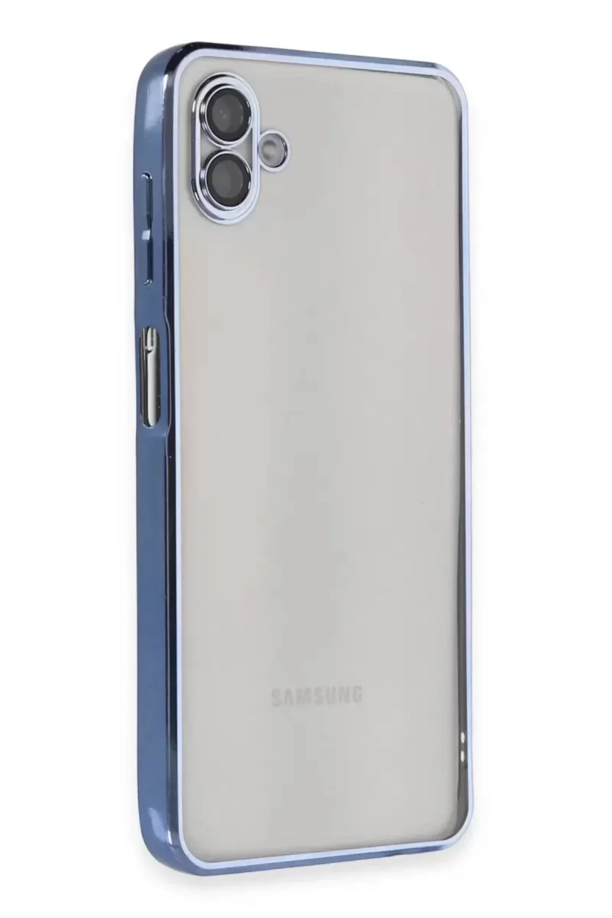Newface Samsung Galaxy A04 Kılıf Razer Lensli Silikon - Açık Mavi