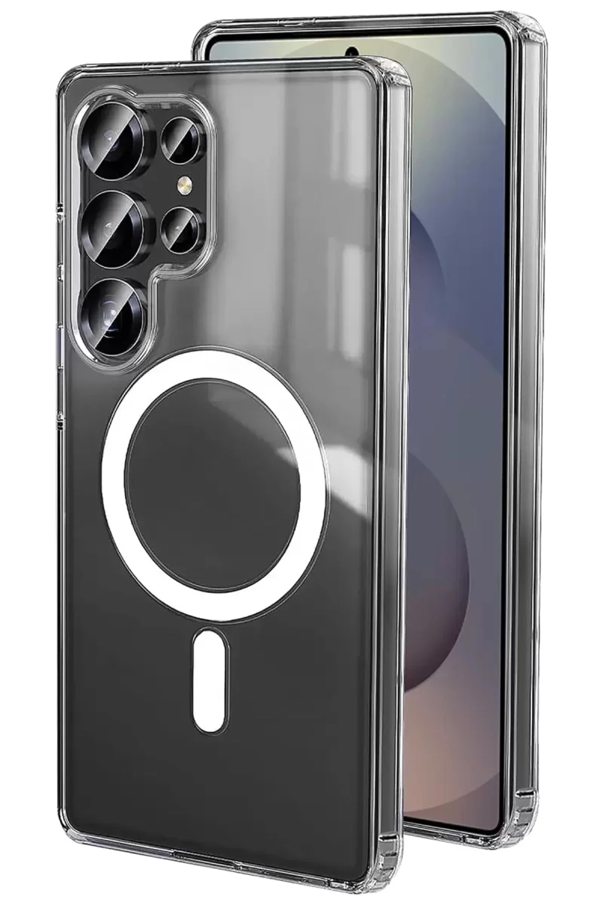 Newface Samsung Galaxy S26 Ultra Magneticsafe Şeffaf Silikon - Şe
