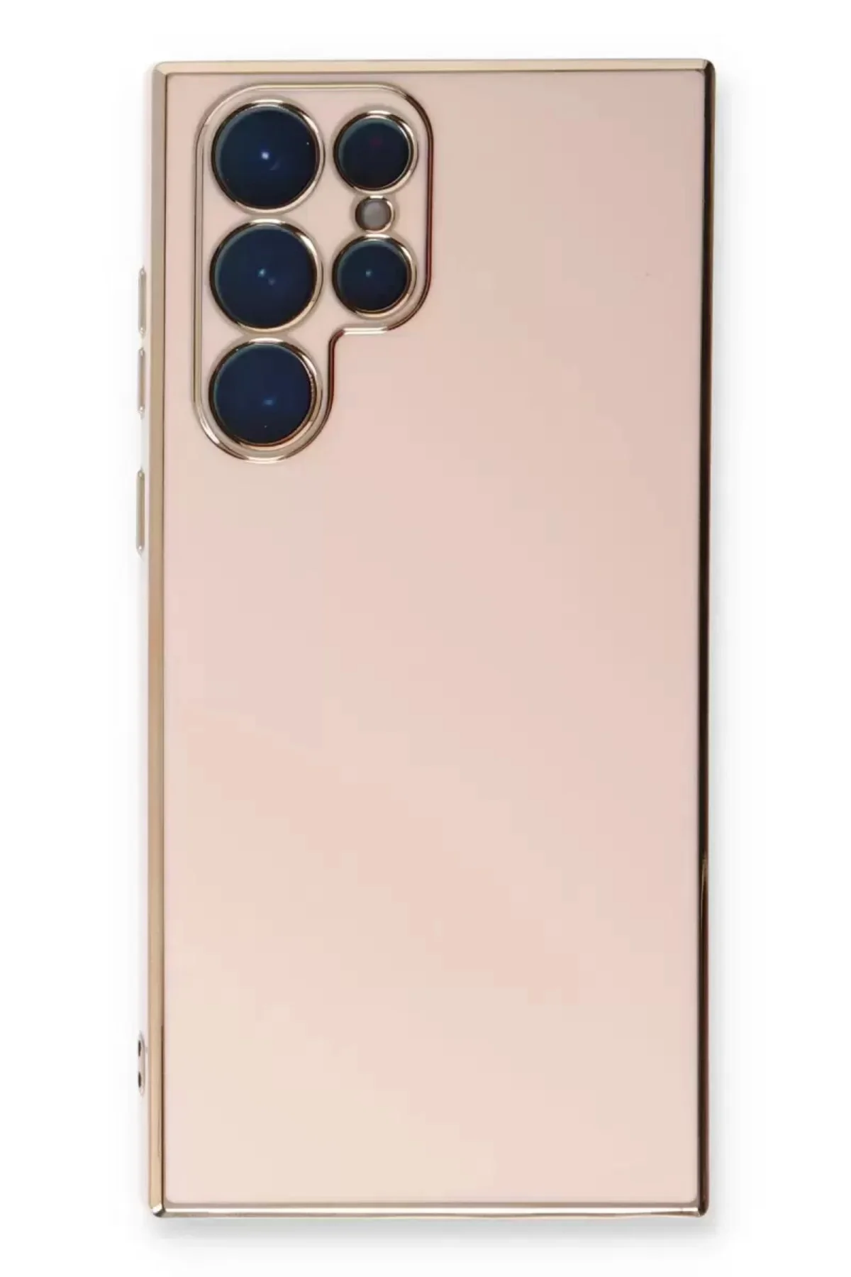Newface Samsung Galaxy S22 Ultra Kılıf Volet Silikon - Pembe