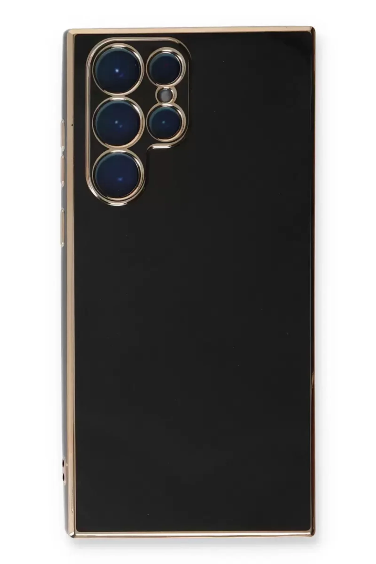 Newface Samsung Galaxy S22 Ultra Kılıf Volet Silikon - Siyah