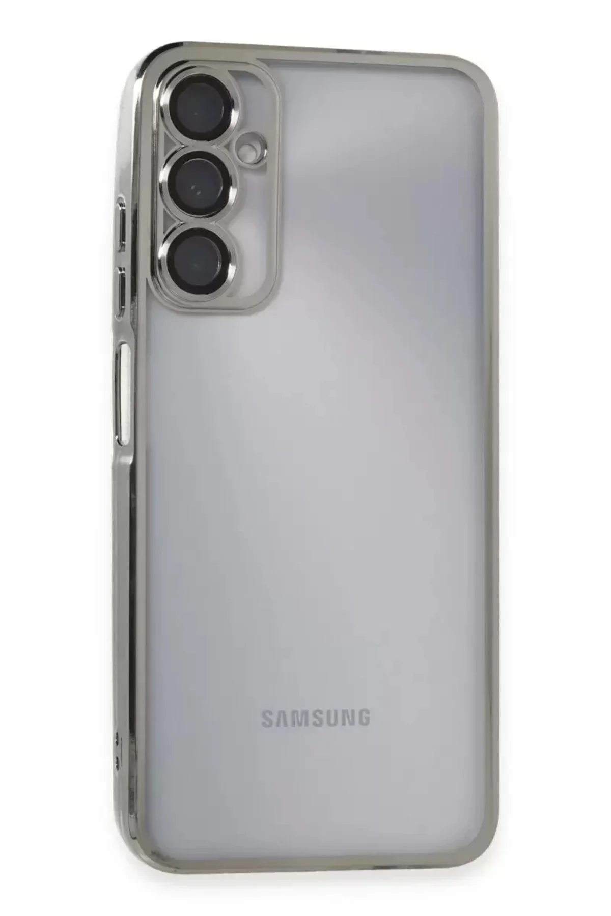 Newface Samsung Galaxy A05s Kılıf Razer Lensli Silikon - Gümüş