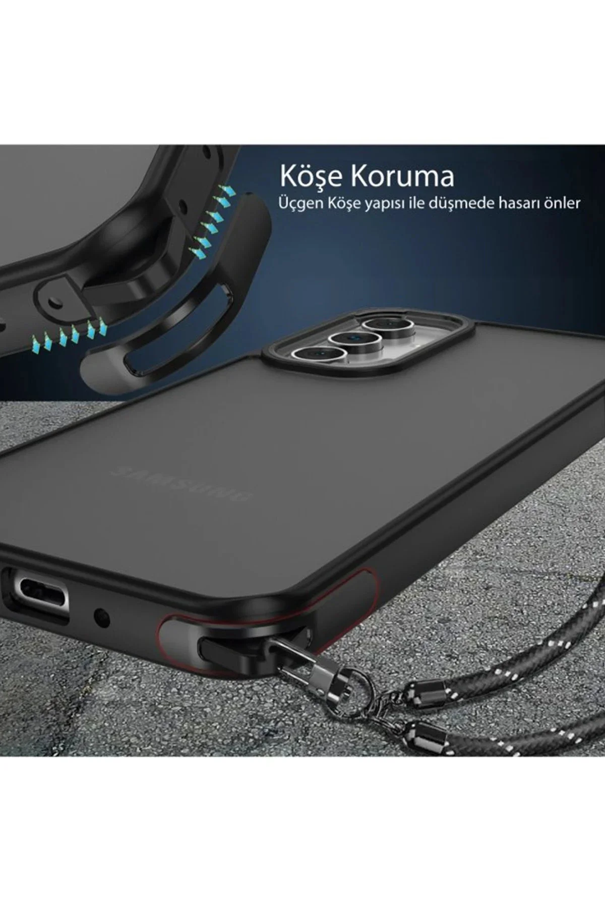 Newface Samsung Galaxy A05s Kılıf Elegant Kapak - Lacivert