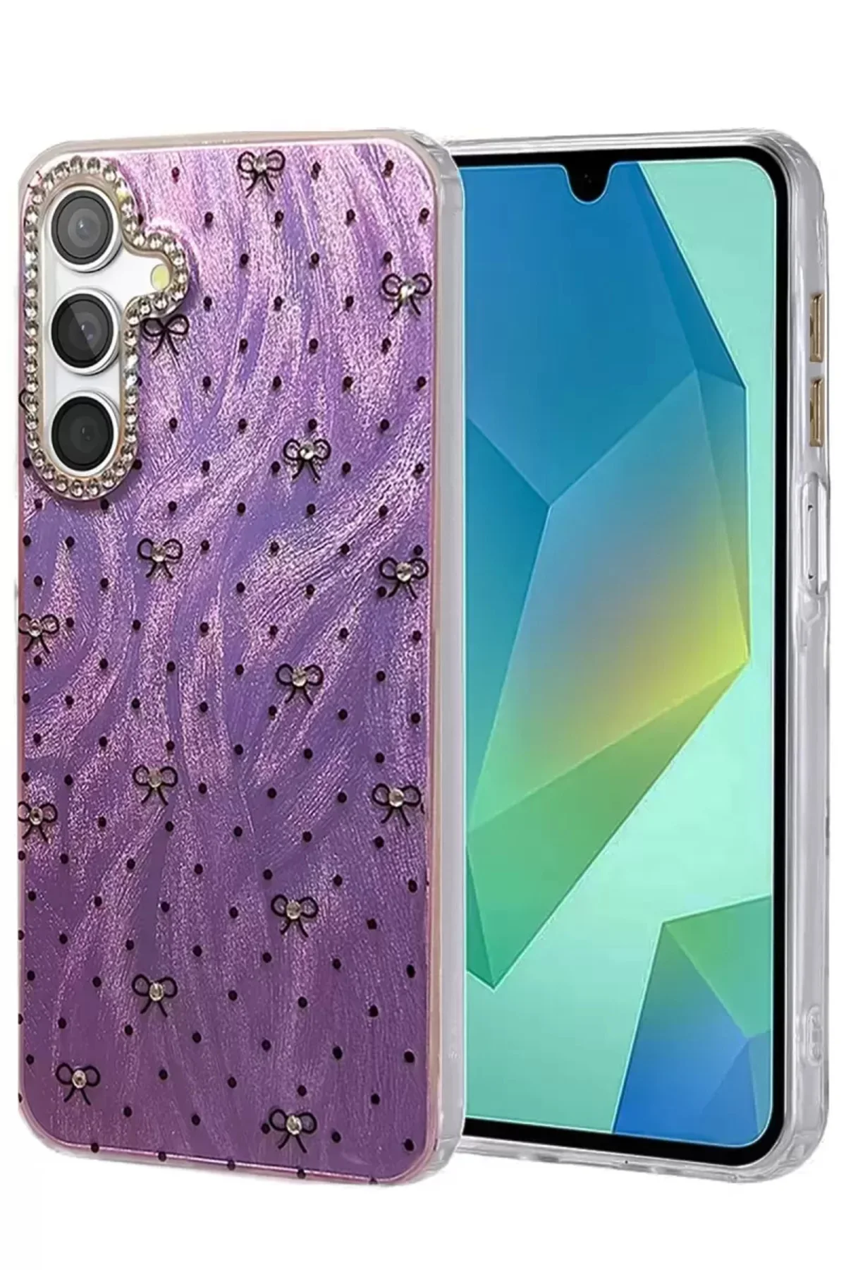 Newface Samsung Galaxy S24 Fe Kılıf Blade Aynalı Desenli Kapak - Desen 2