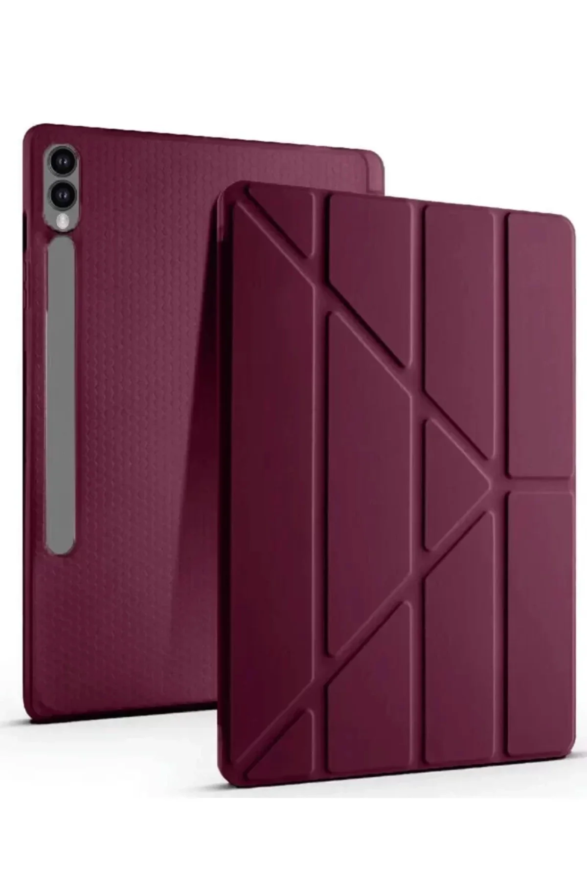 Newface Samsung Galaxy X510 Tab S9 Fe 11 Kılıf Kalemlikli Mars Tablet Kılıfı - Mürdüm