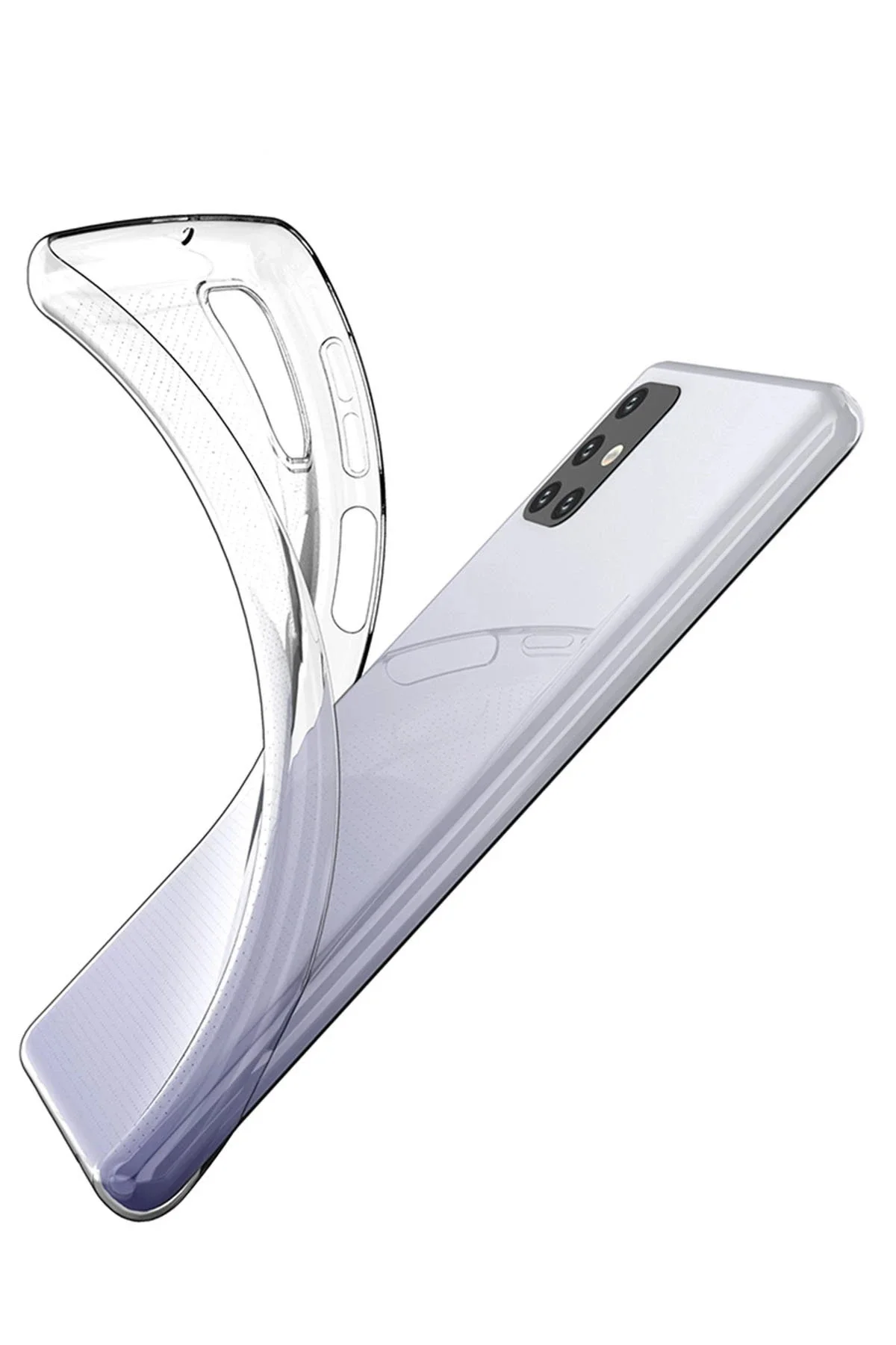 Newface Samsung Galaxy M31s Kılıf Lüx Şeffaf Silikon