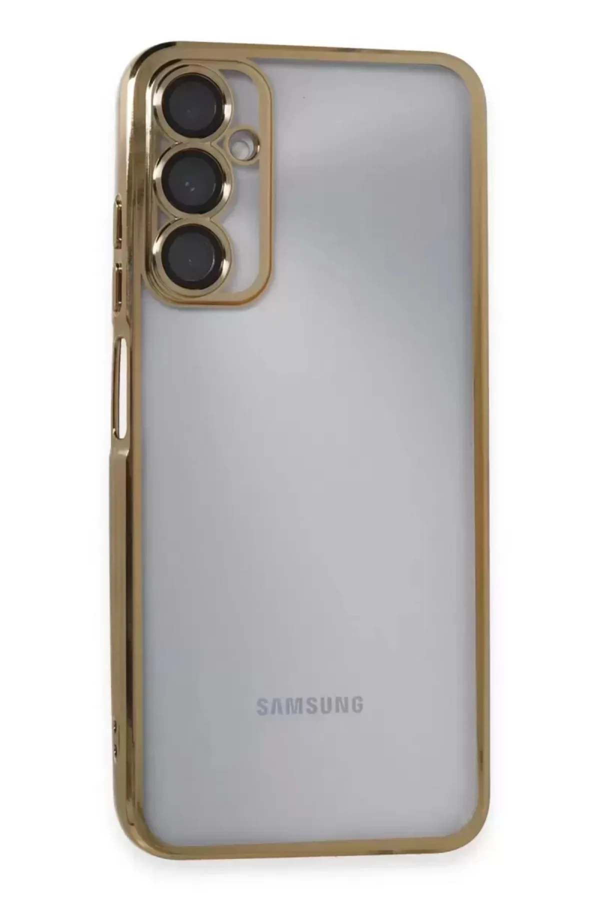 Newface Samsung Galaxy A05s Kılıf Razer Lensli Silikon - Gold