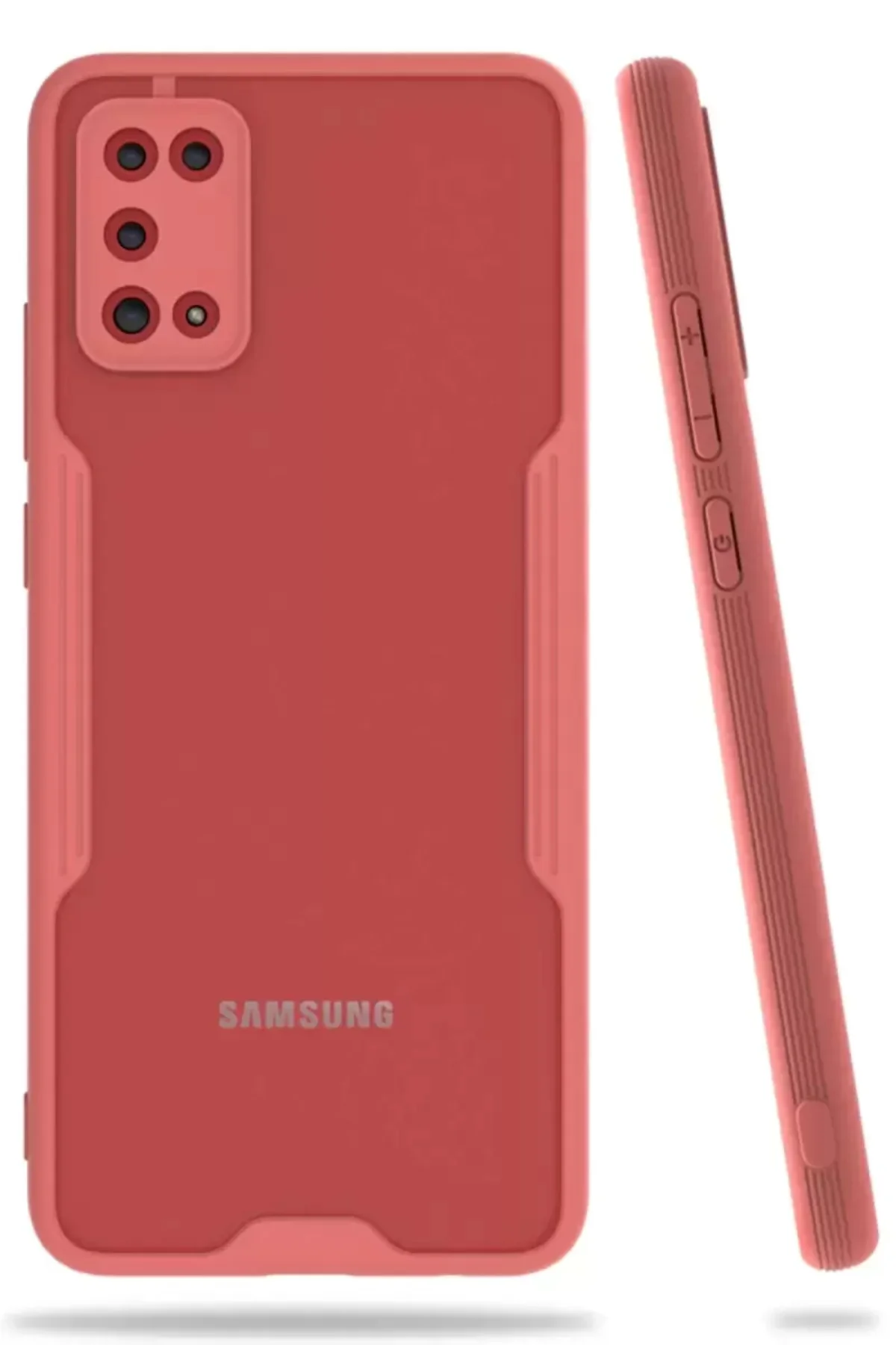 Newface Samsung Galaxy A02s Kılıf Platin Silikon - Pembe