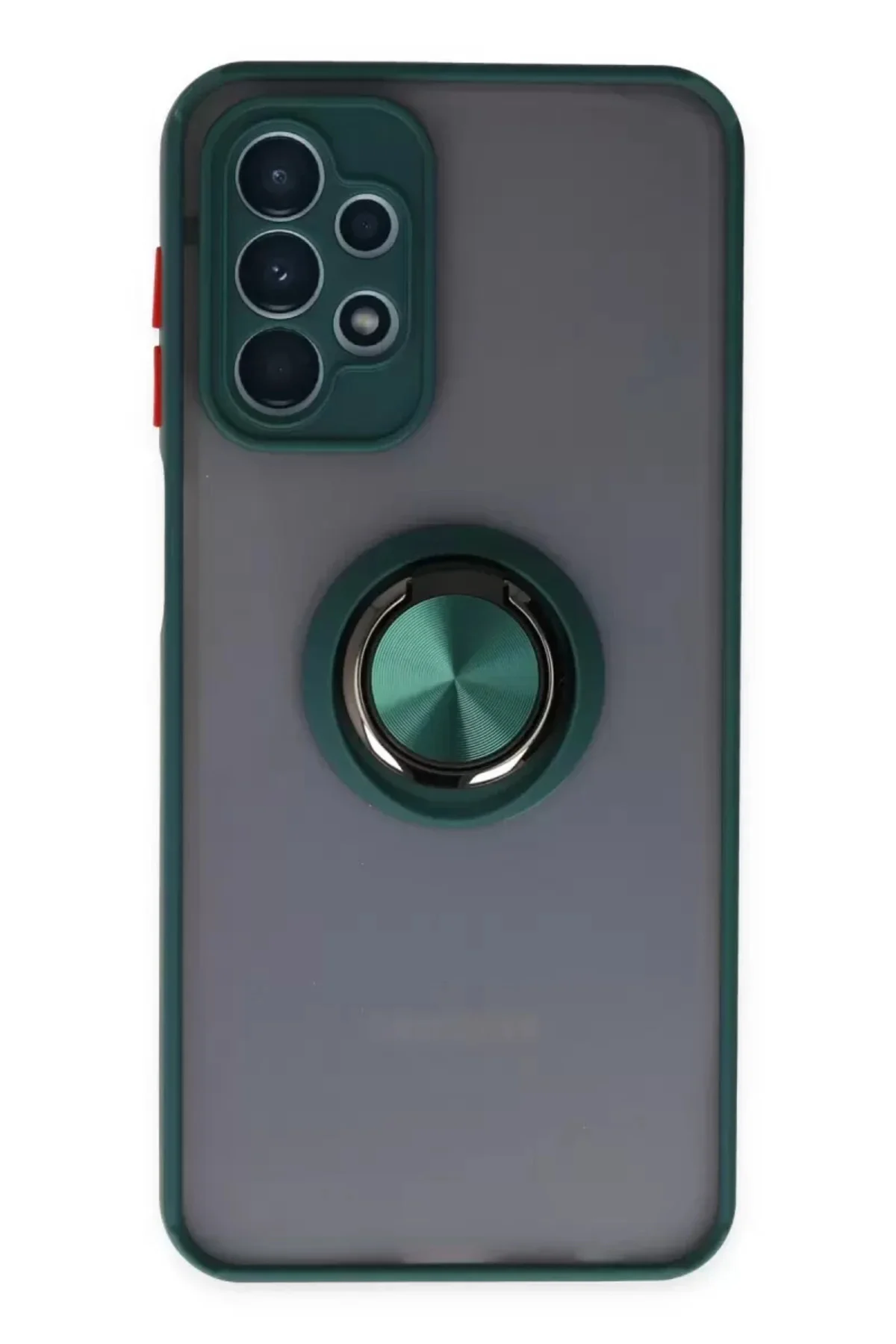 Newface Samsung Galaxy A23 4g Kılıf Montreal Yüzüklü Silikon Kapak - Yeşil