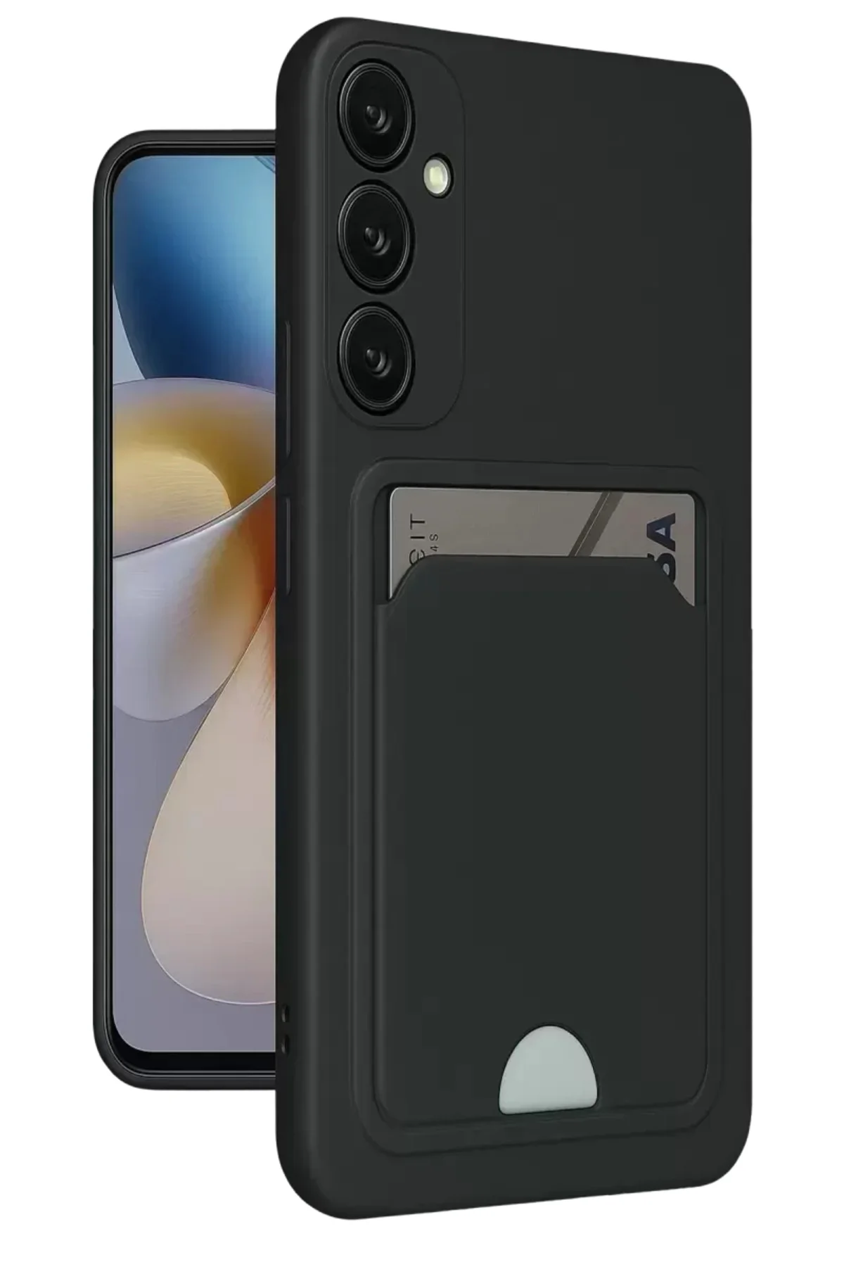 Newface Samsung Galaxy S24 Plus Kelvin Kartvizitli Silikon - Siyah