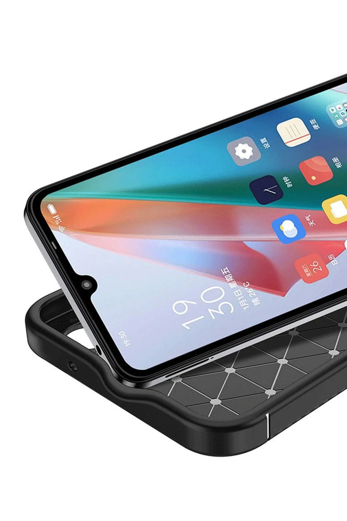 Newface Samsung Galaxy A06 Kılıf Auto Focus Karbon Kapak - Siyah