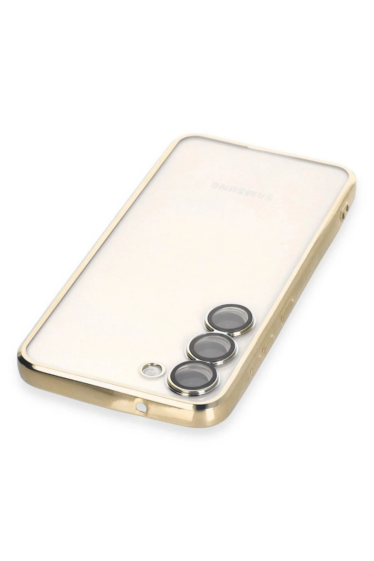 Newface Samsung Galaxy S23 Plus Kılıf Razer Lensli Silikon - Gold
