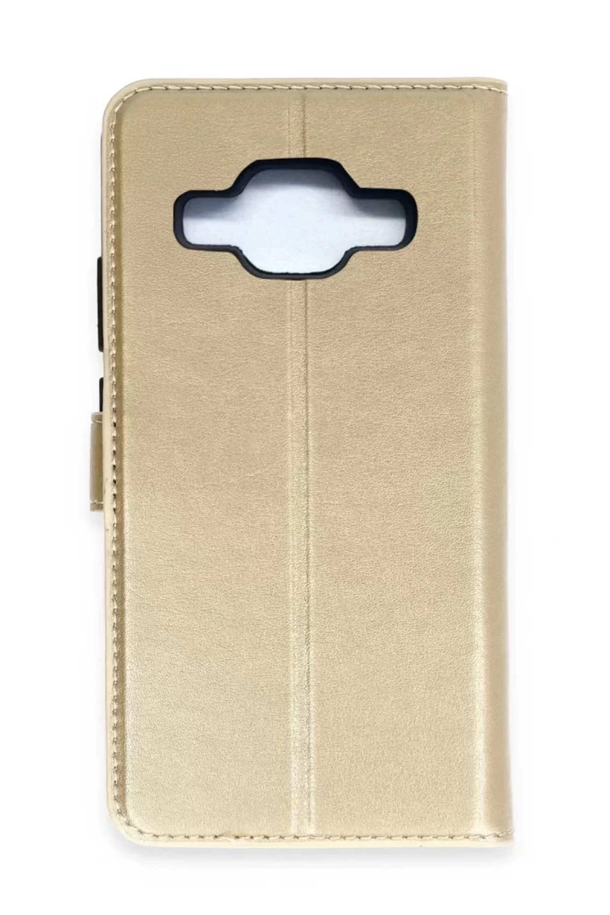 Newface Samsung Galaxy J5 Trend S Plus Kapaklı Kılıf - Gold