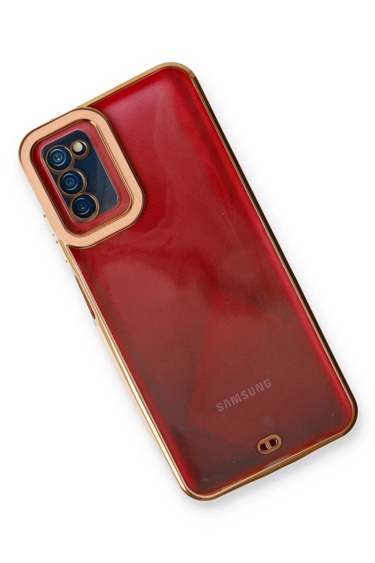 Newface Samsung Galaxy A03s Kılıf Liva Lens Silikon - Rose