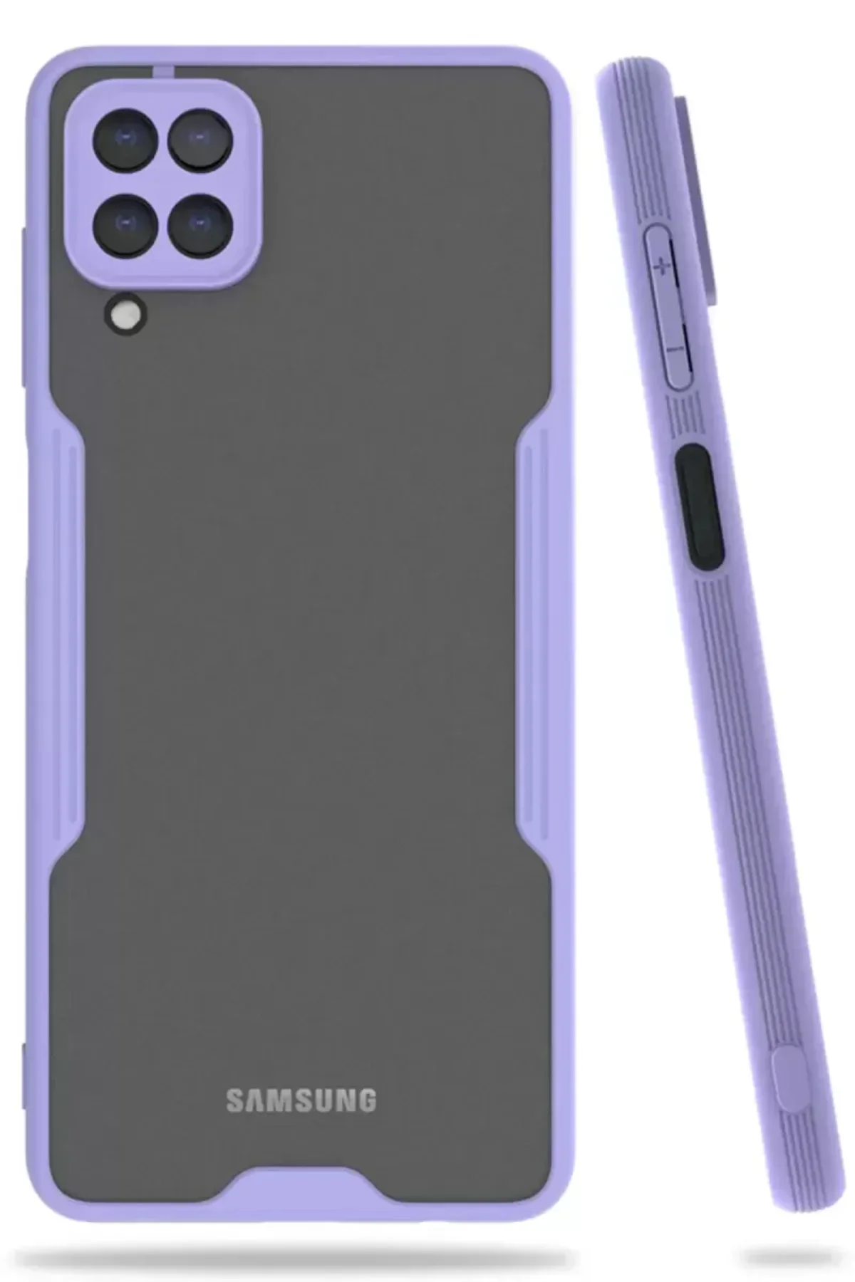 Newface Samsung Galaxy A22 Kılıf Platin Silikon - Lila