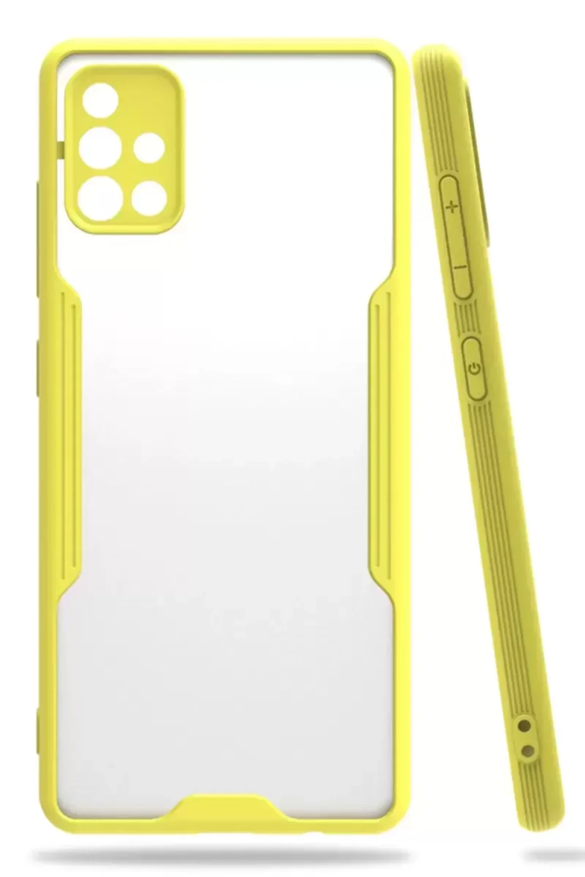 Newface Samsung Galaxy A71 Kılıf Platin Silikon - Sarı