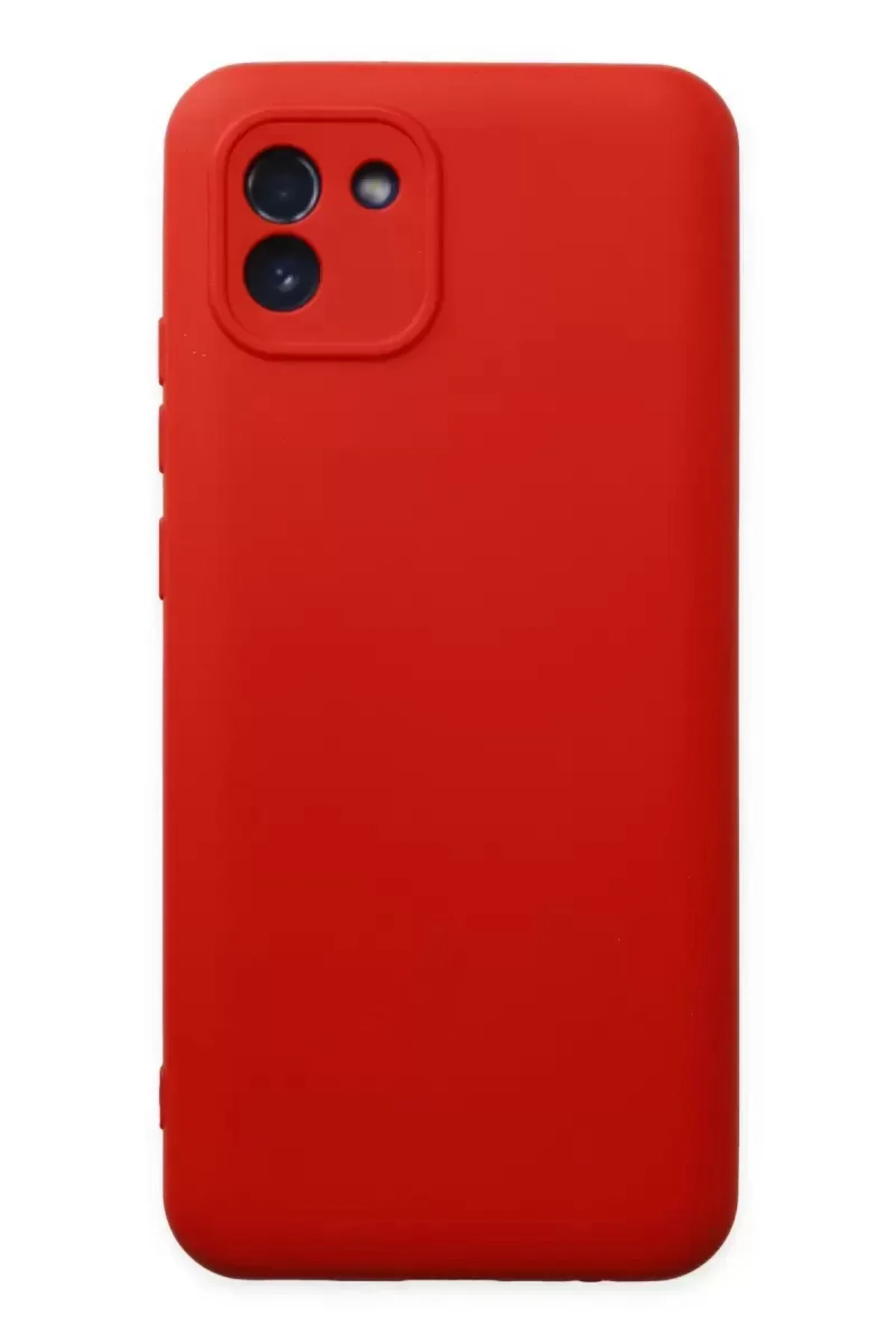 Newface Samsung Galaxy A03 Kılıf Nano İçi Kadife Silikon - Kırmız