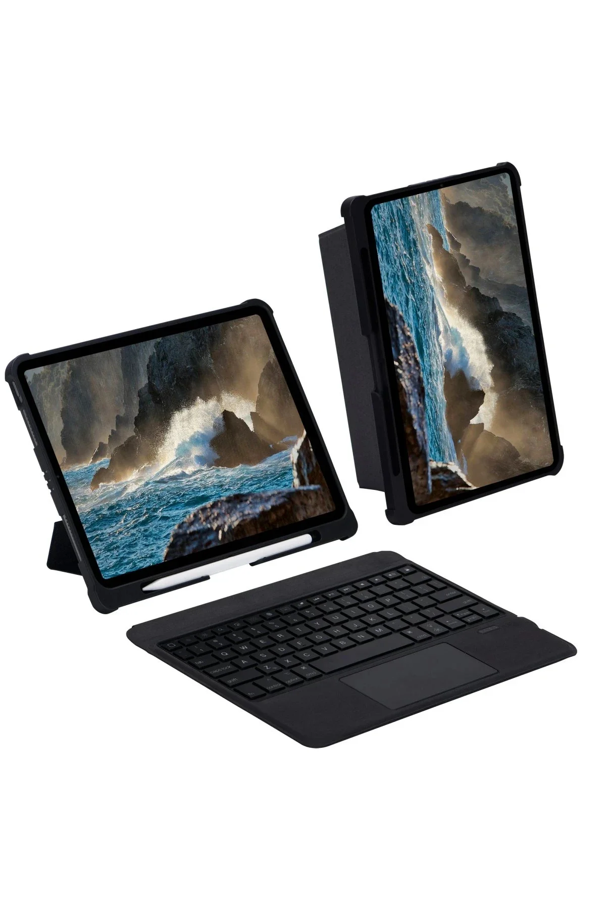 Newface T5209D İpad 12.9 (2021) Kılıf İnter Ledli Klavyeli Tablet