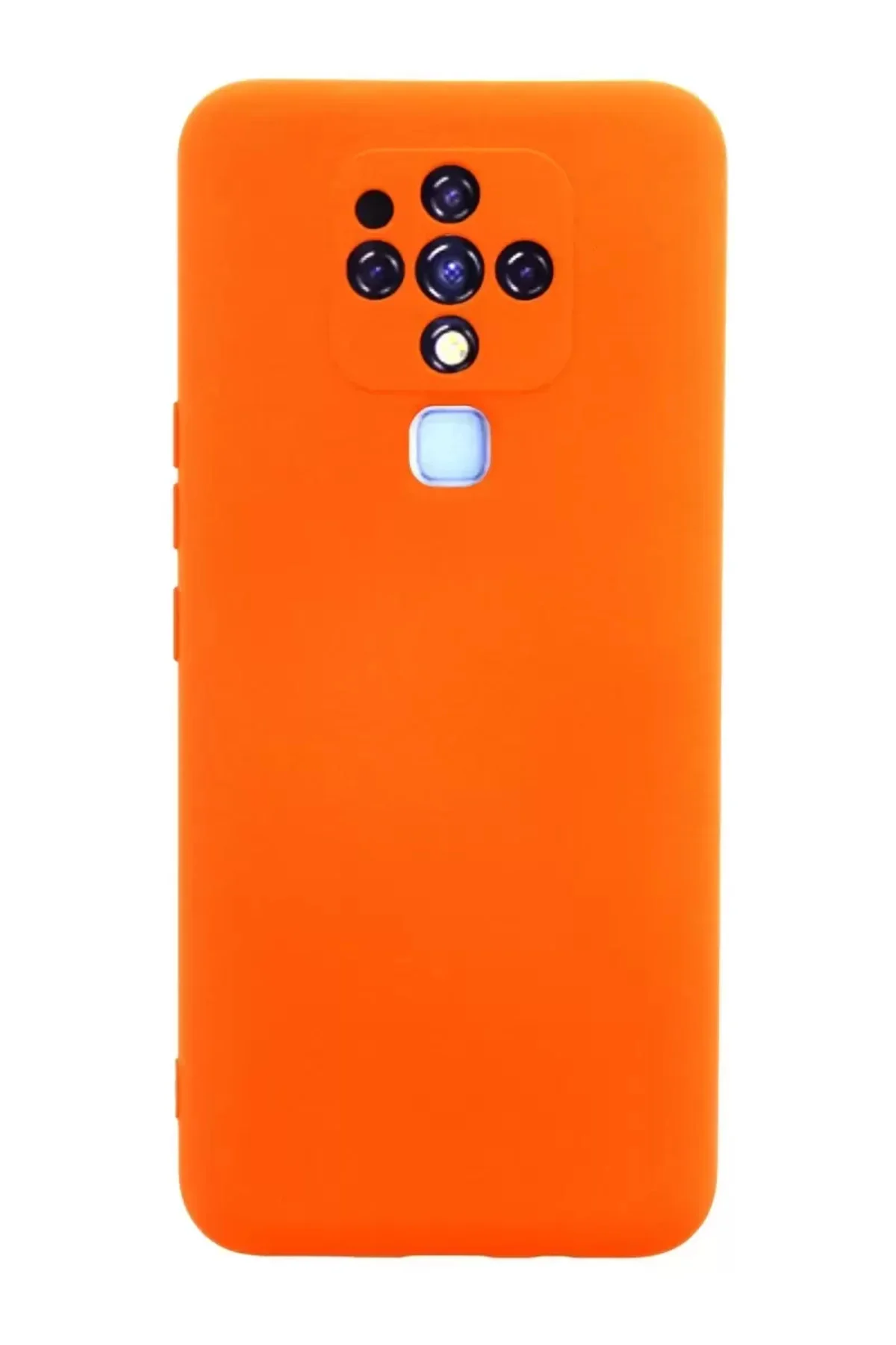 Newface Tecno Camon 16 Kılıf Nano İçi Kadife Silikon - Turuncu