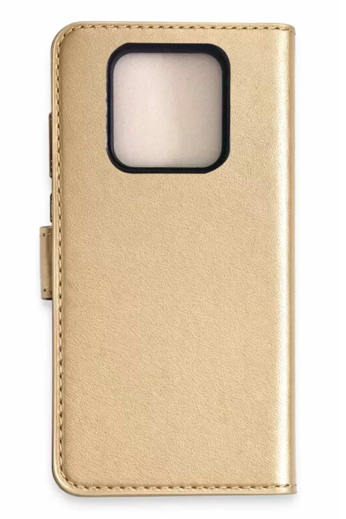 Newface Tecno Camon 16 Prime Trend S Plus Kapaklı Kılıf - Gold