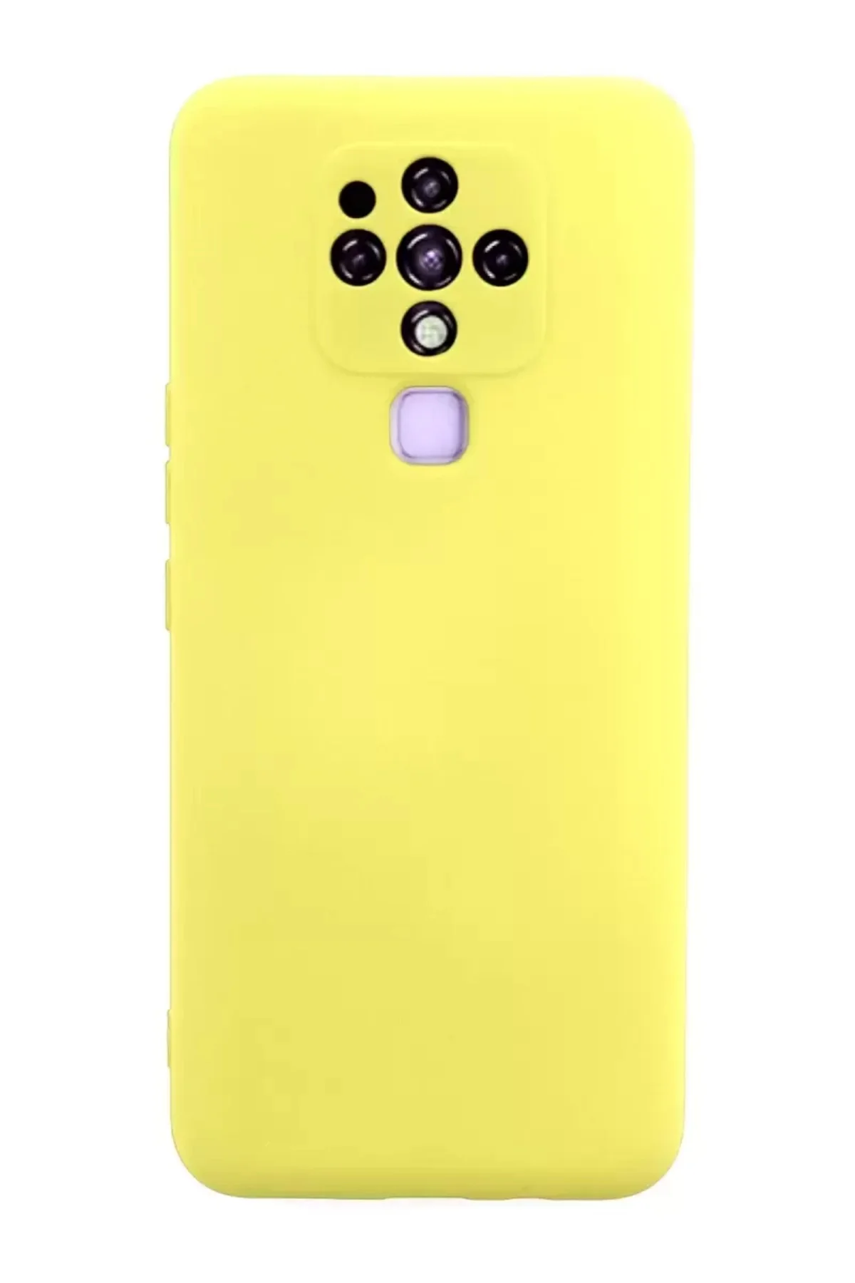 Newface Tecno Camon 16 Kılıf Nano İçi Kadife Silikon - Sarı