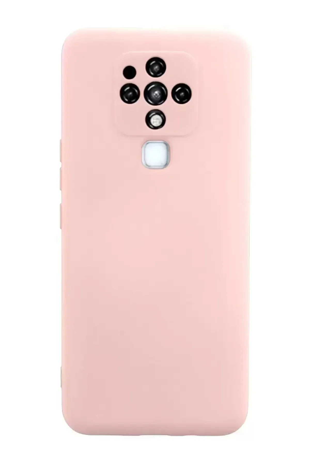 Newface Tecno Camon 16 Kılıf Nano İçi Kadife Silikon - Pudra