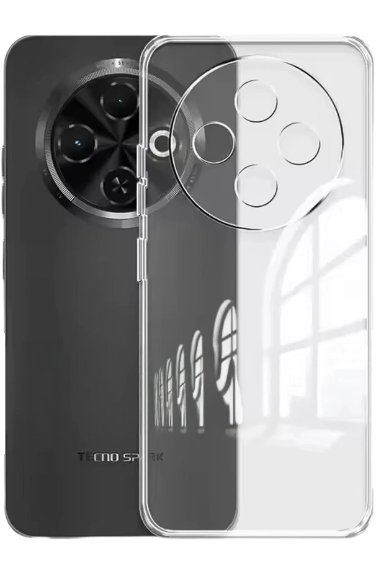 Newface Tecno Spark 30c Kılıf Lüx Şeffaf Silikon