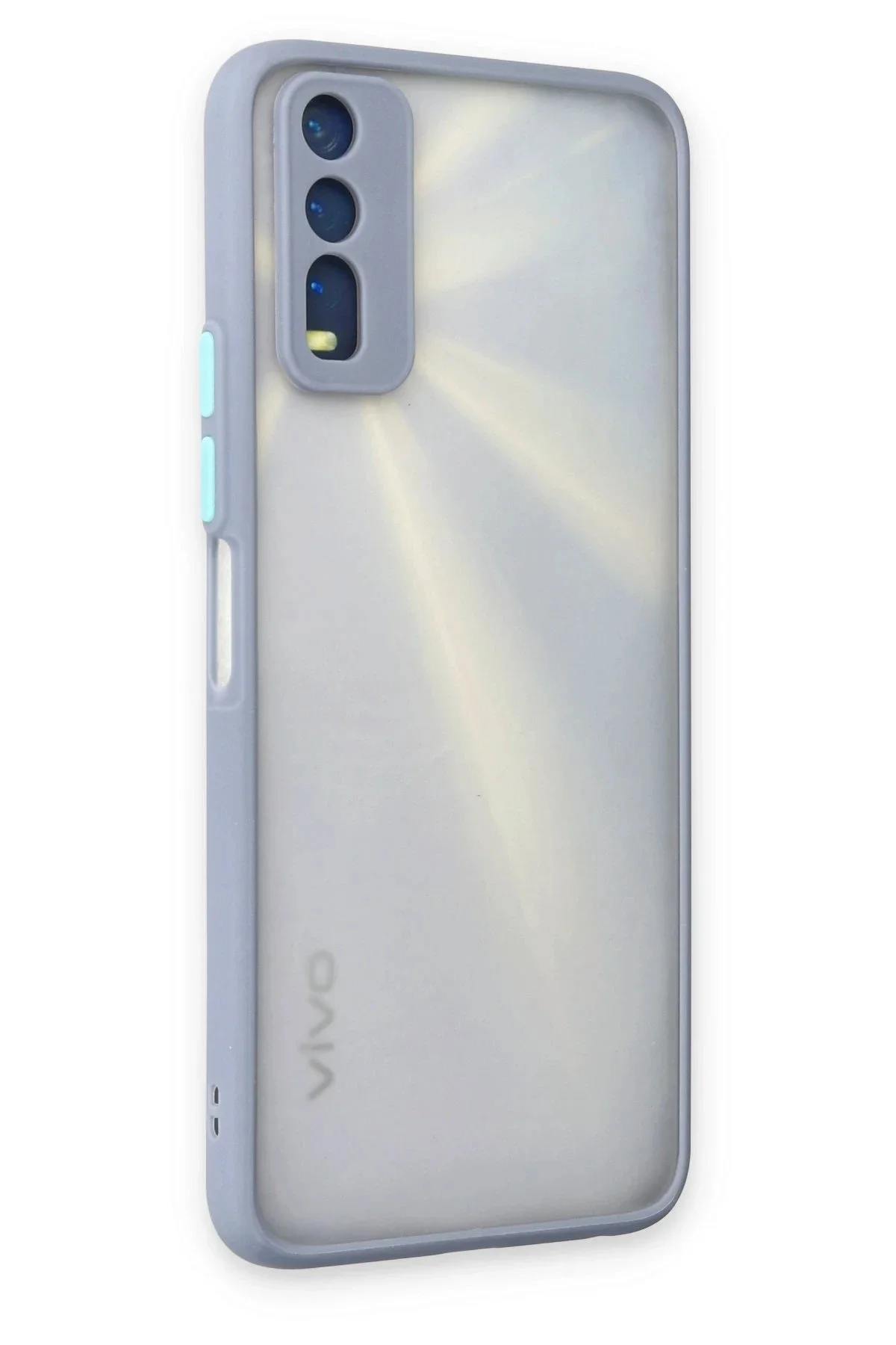 Newface Vivo Y11s Kılıf Montreal Silikon Kapak - Gri
