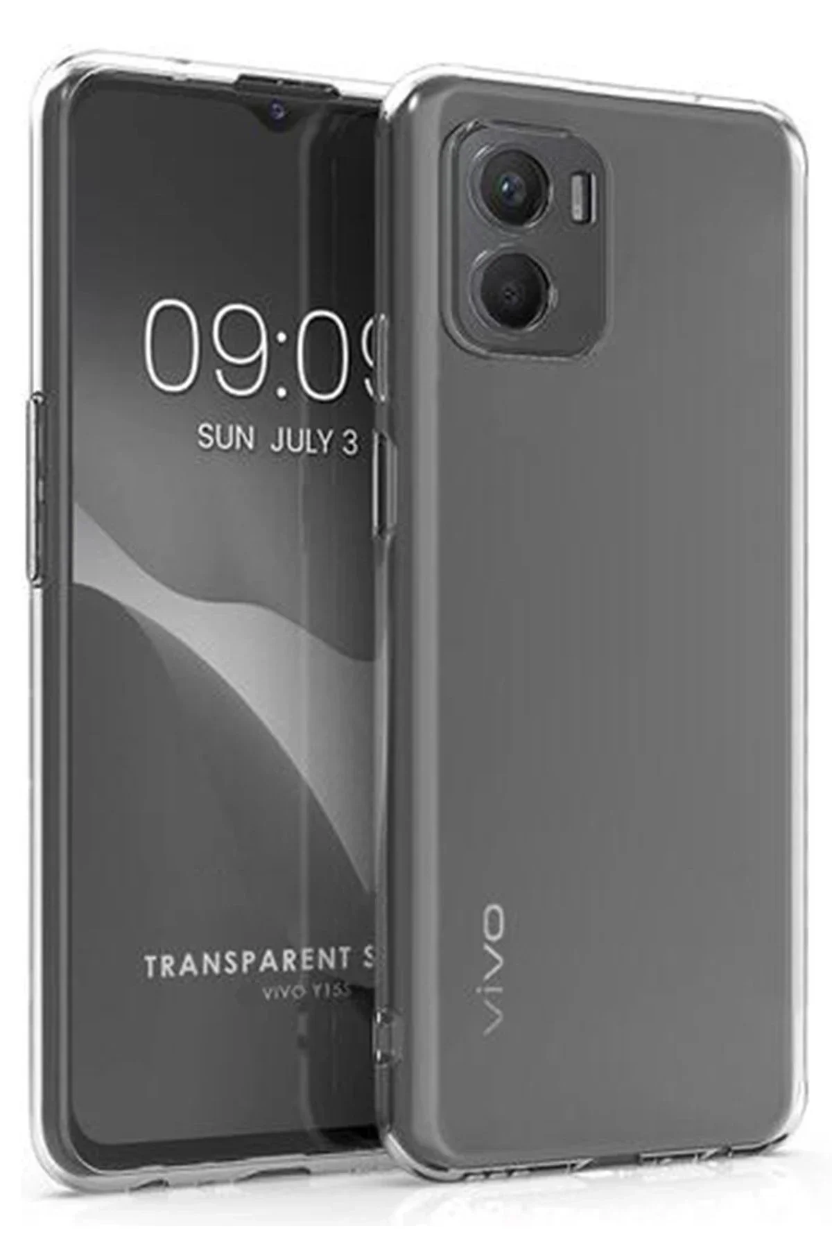 Newface Vivo Y15s Kılıf Lüx Şeffaf Silikon