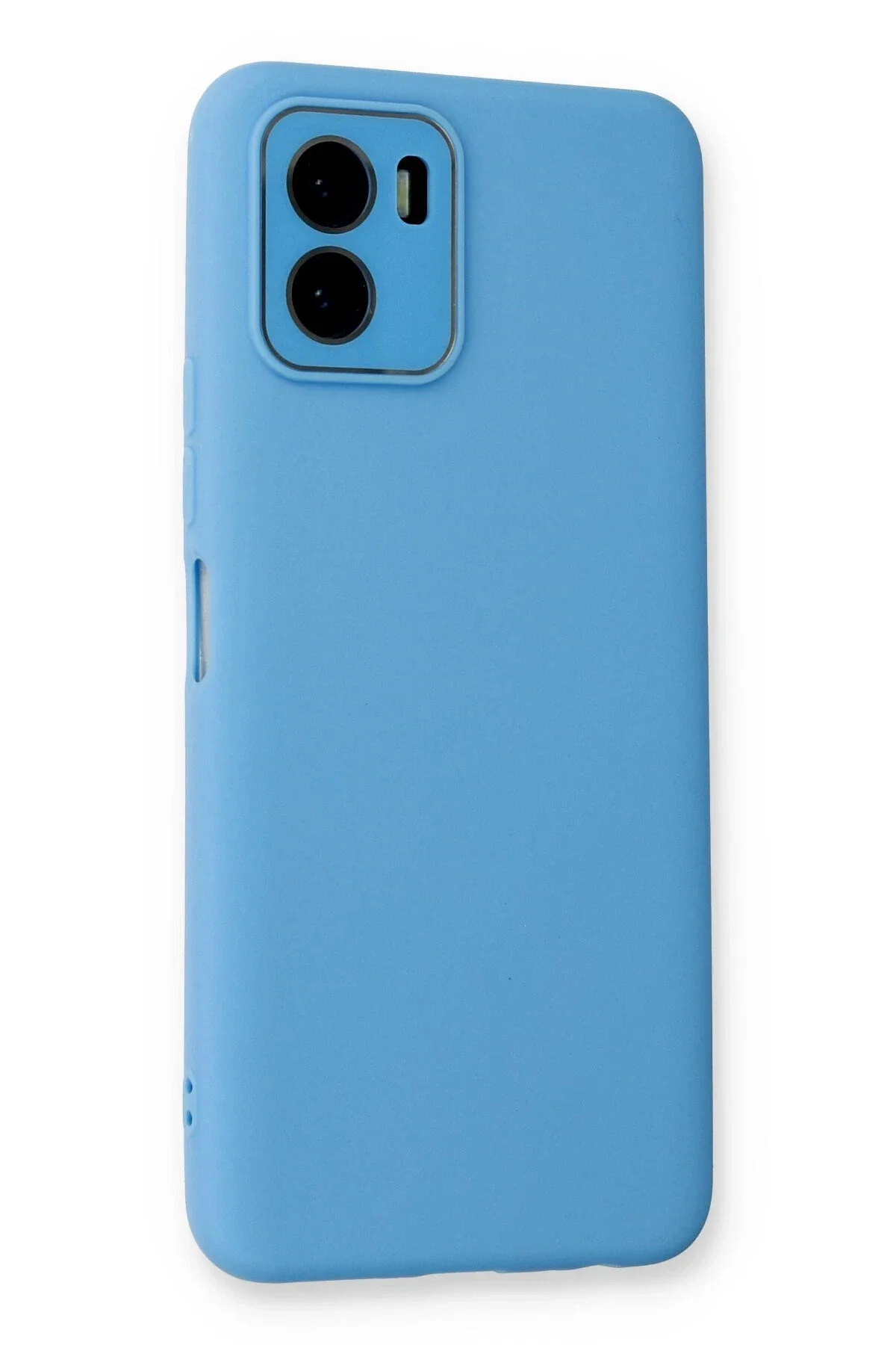 Newface Vivo Y15s Kılıf Lansman Glass Kapak - Mavi