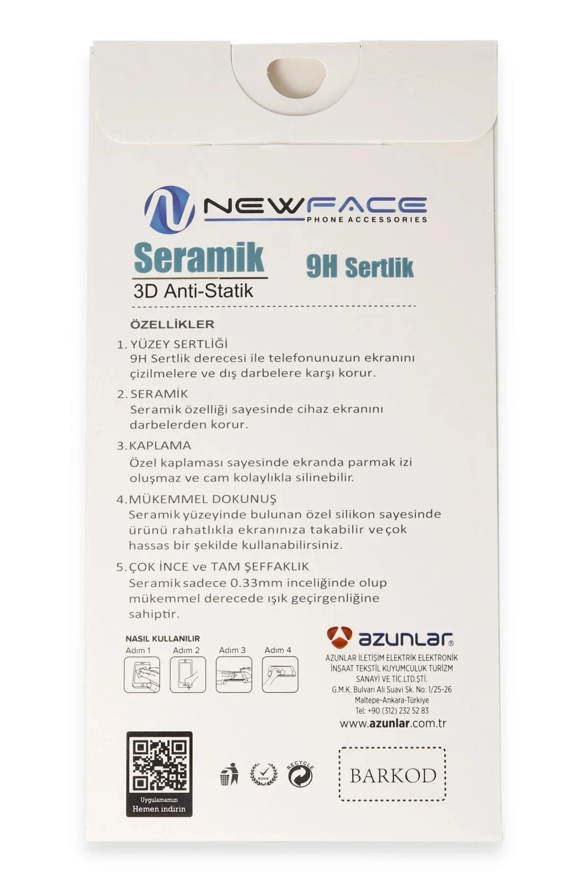 Newface Vivo Y36 3d Antistatik Seramik Nano Ekran Koruyucu