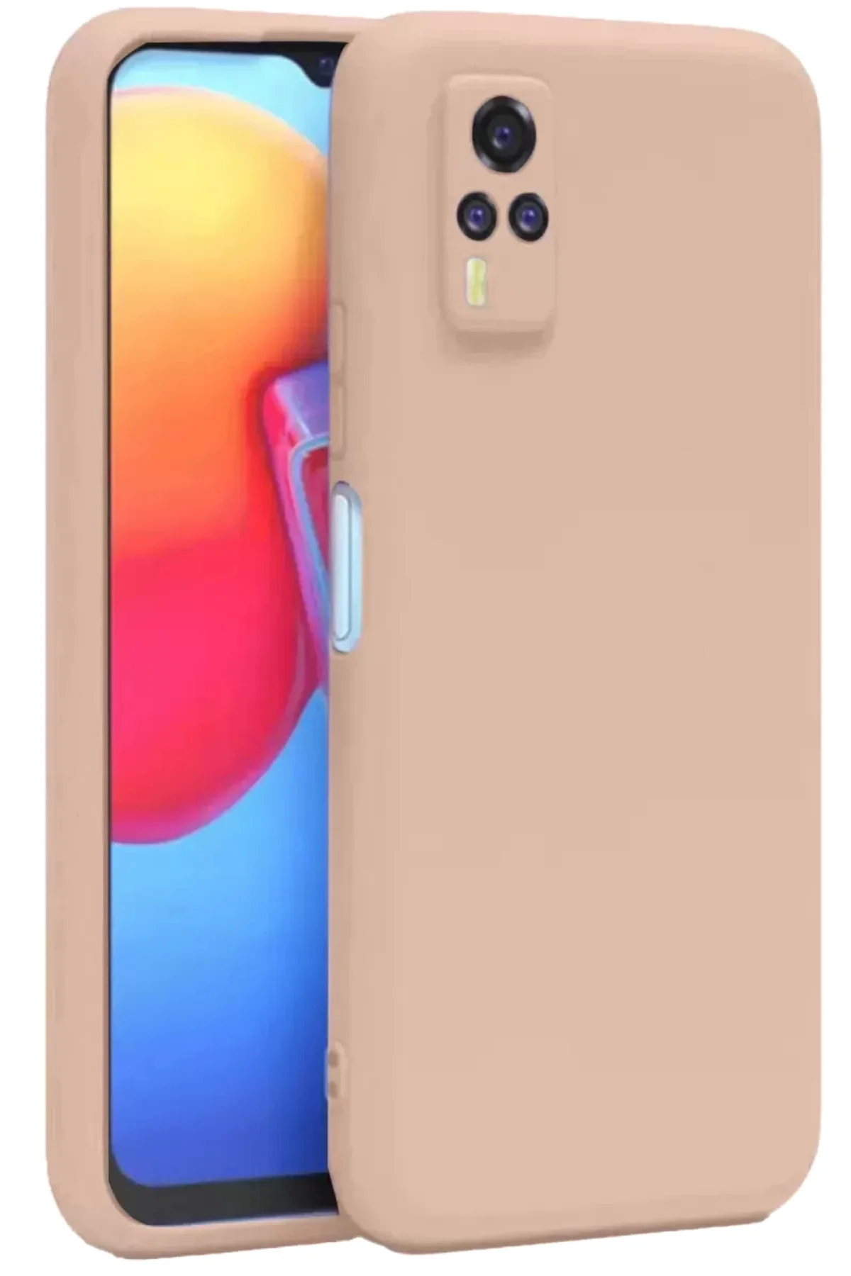 Newface Vivo Y53s Kılıf Nano İçi Kadife Silikon - Pudra