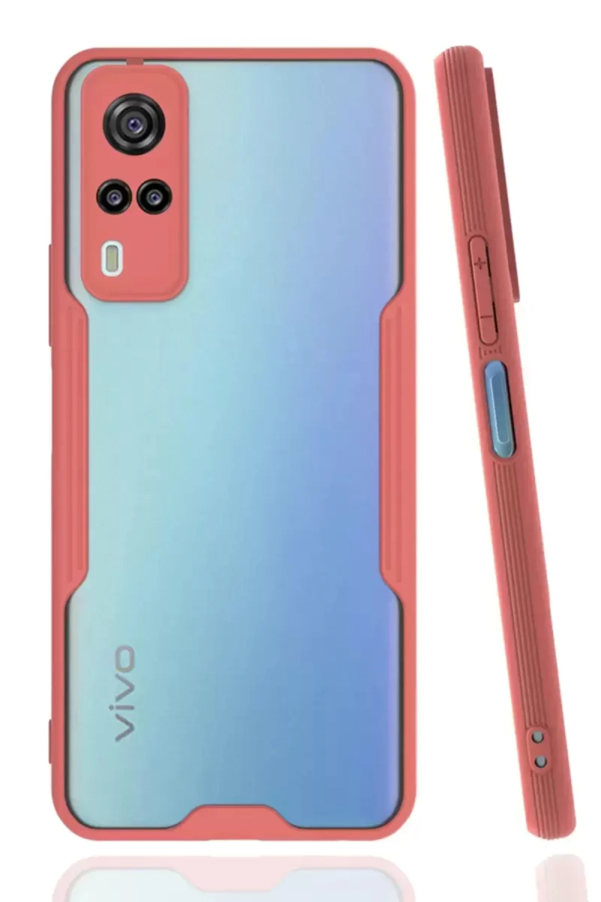 Newface Vivo Y53s Kılıf Platin Silikon - Pembe