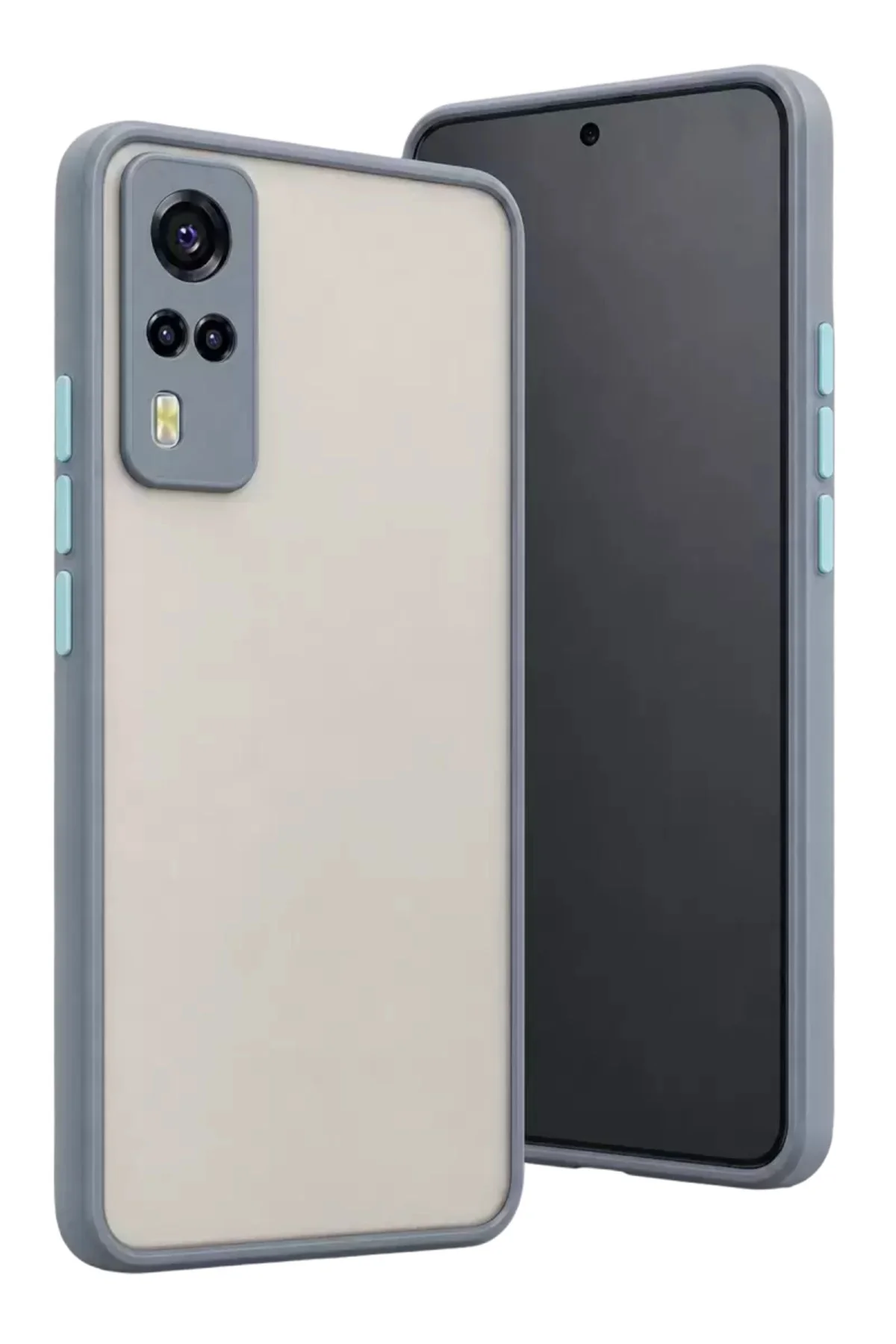 Newface Vivo Y53s Kılıf Montreal Silikon Kapak - Gri