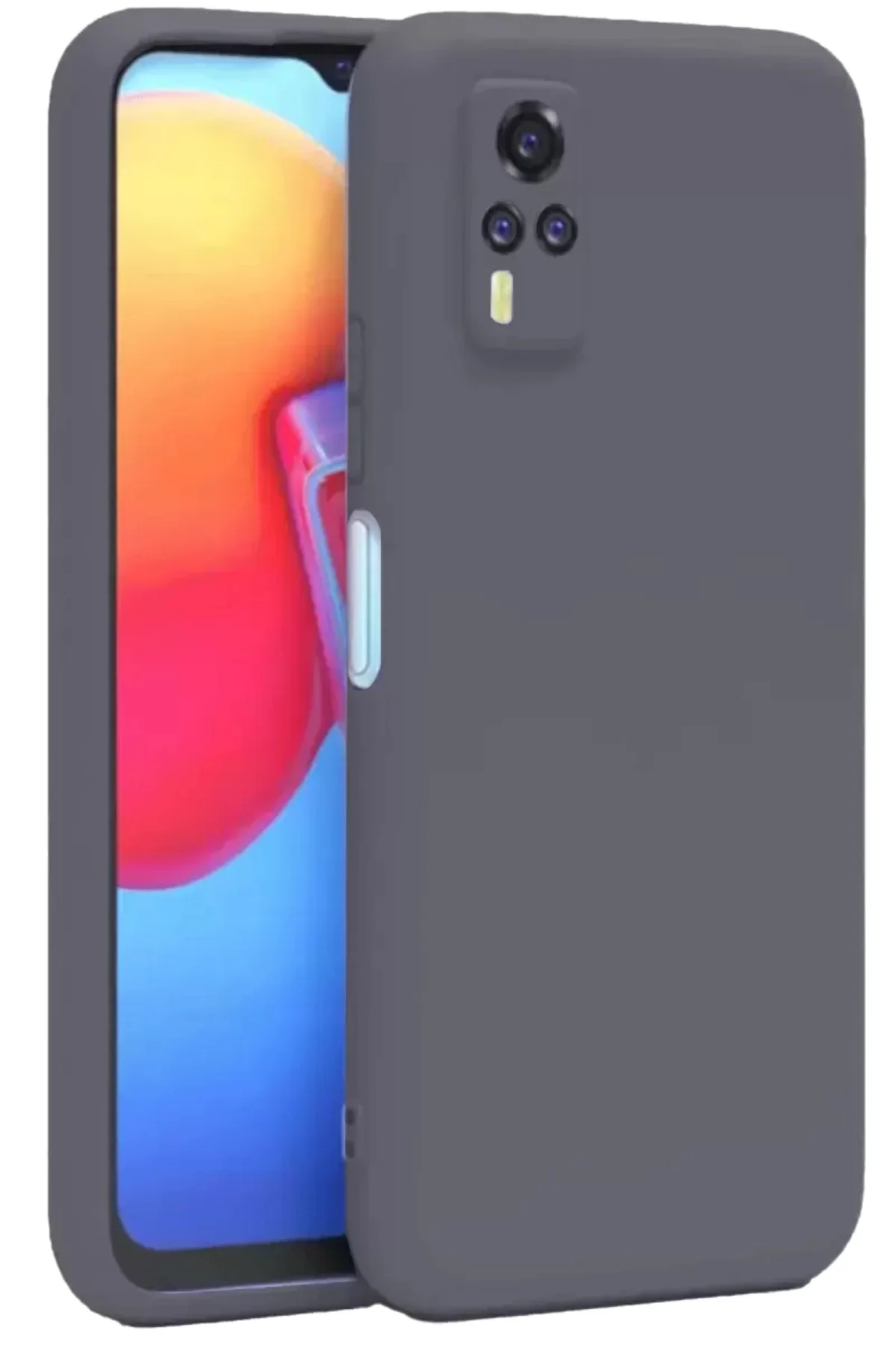 Newface Vivo Y53s Kılıf Nano İçi Kadife Silikon - Gri